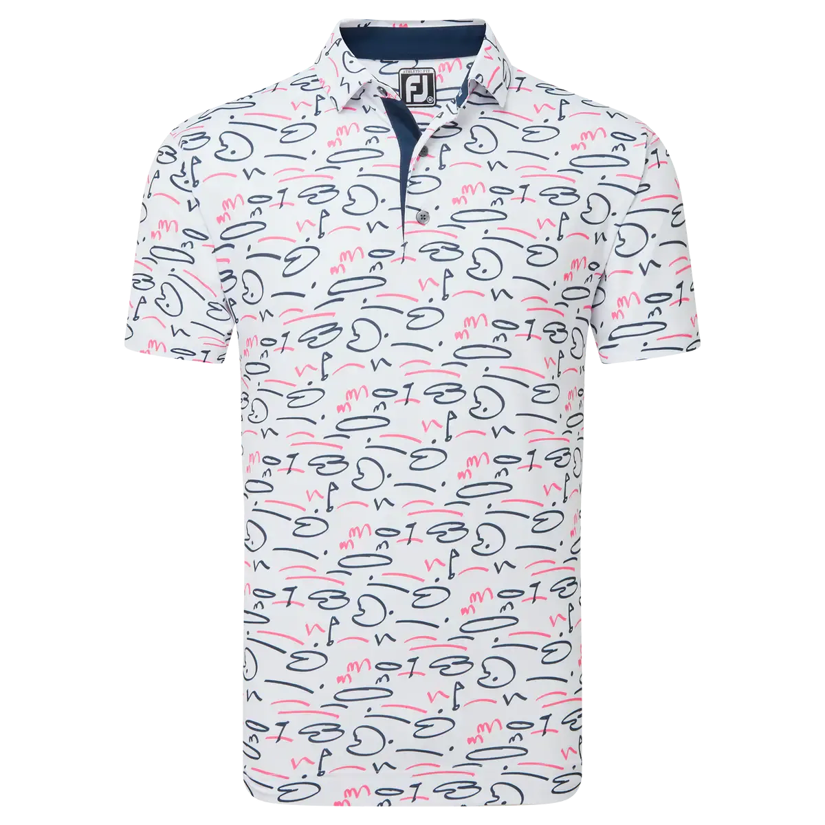 2024 FootJoy Golf Course Doodle Men's Polo - White