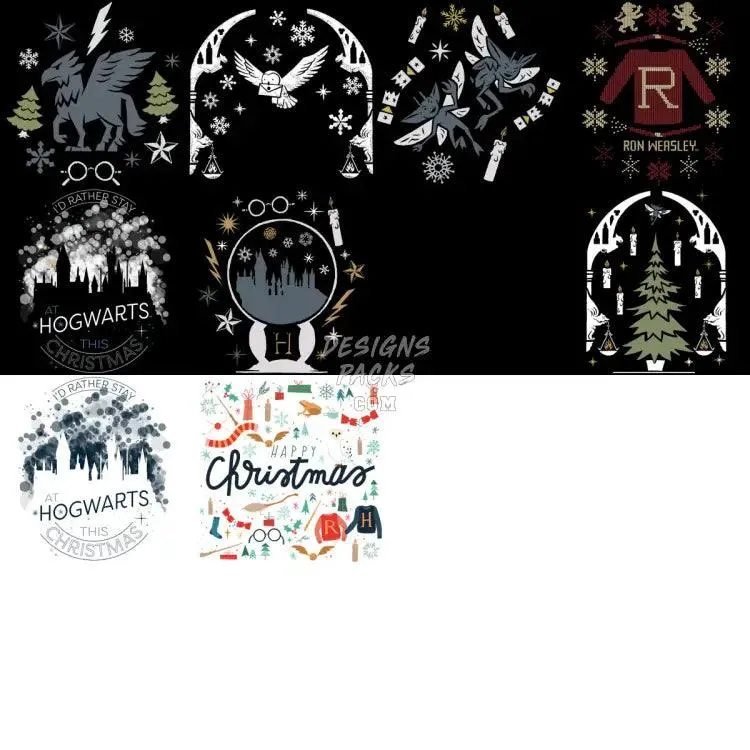 24 Christmas Harry Movie Designs Bundle PNG