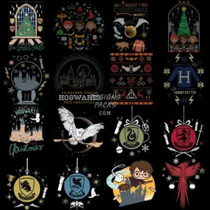 24 Christmas Harry Movie Designs Bundle PNG