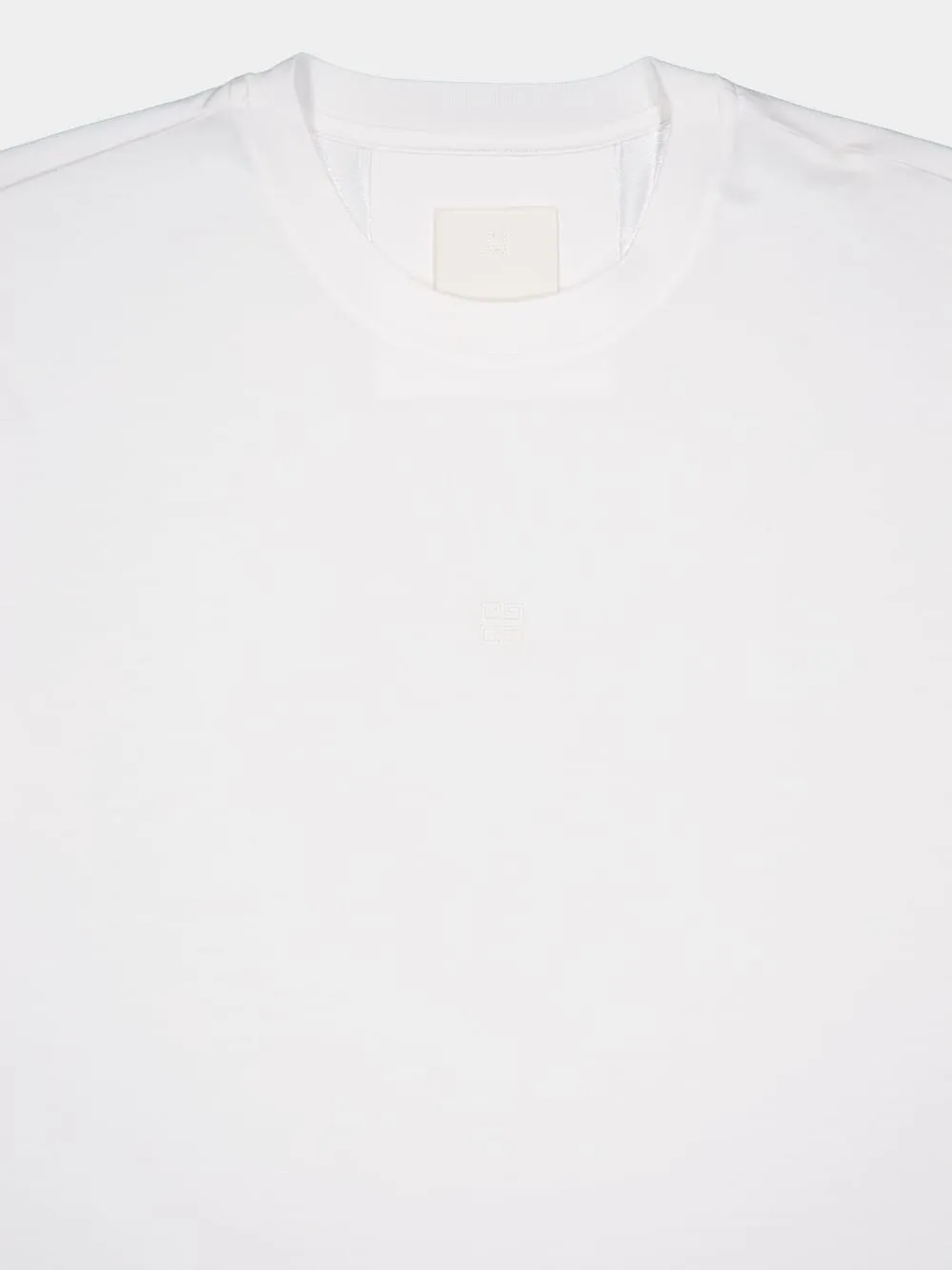 4G Logo Embroidered White T-Shirt