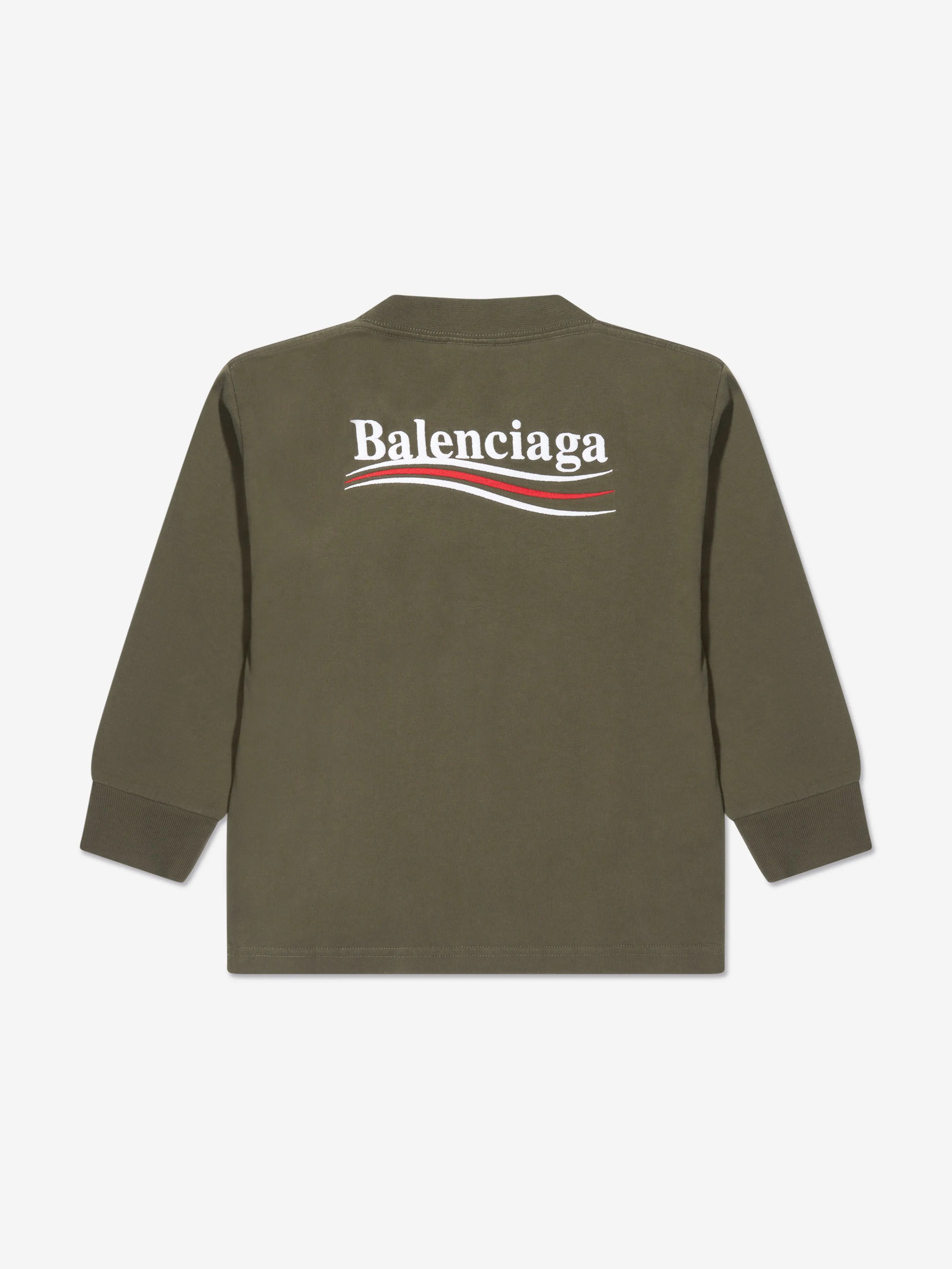 Balenciaga Kids Long Sleeve Logo T-Shirt