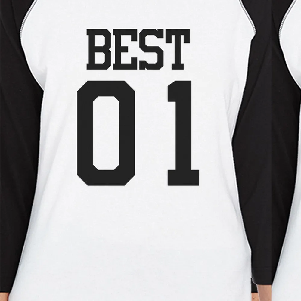 Best01 Friends02 Best Friend Matching Baseball Jerseys Women Raglan