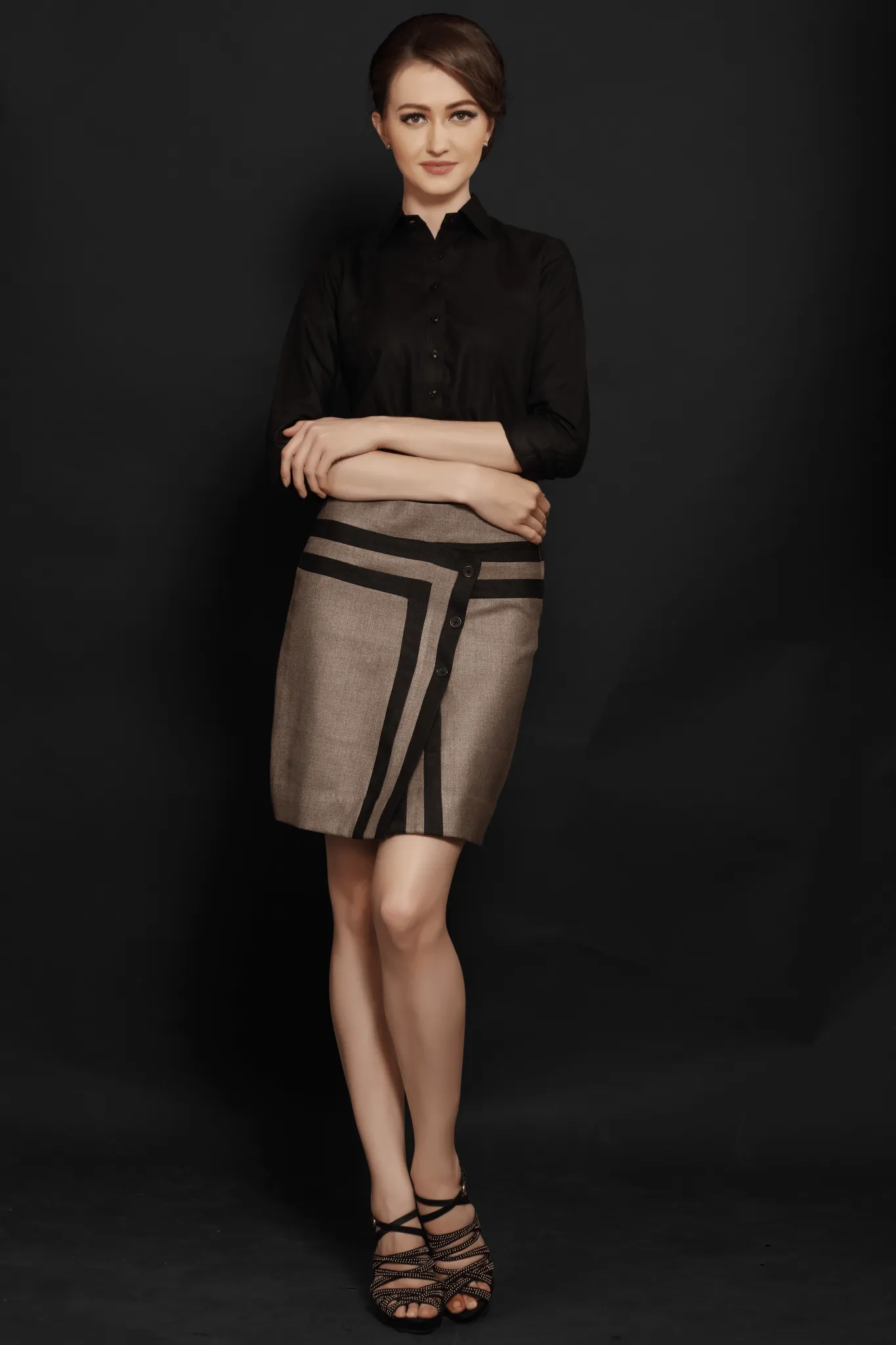 Black Formal Women Shirt