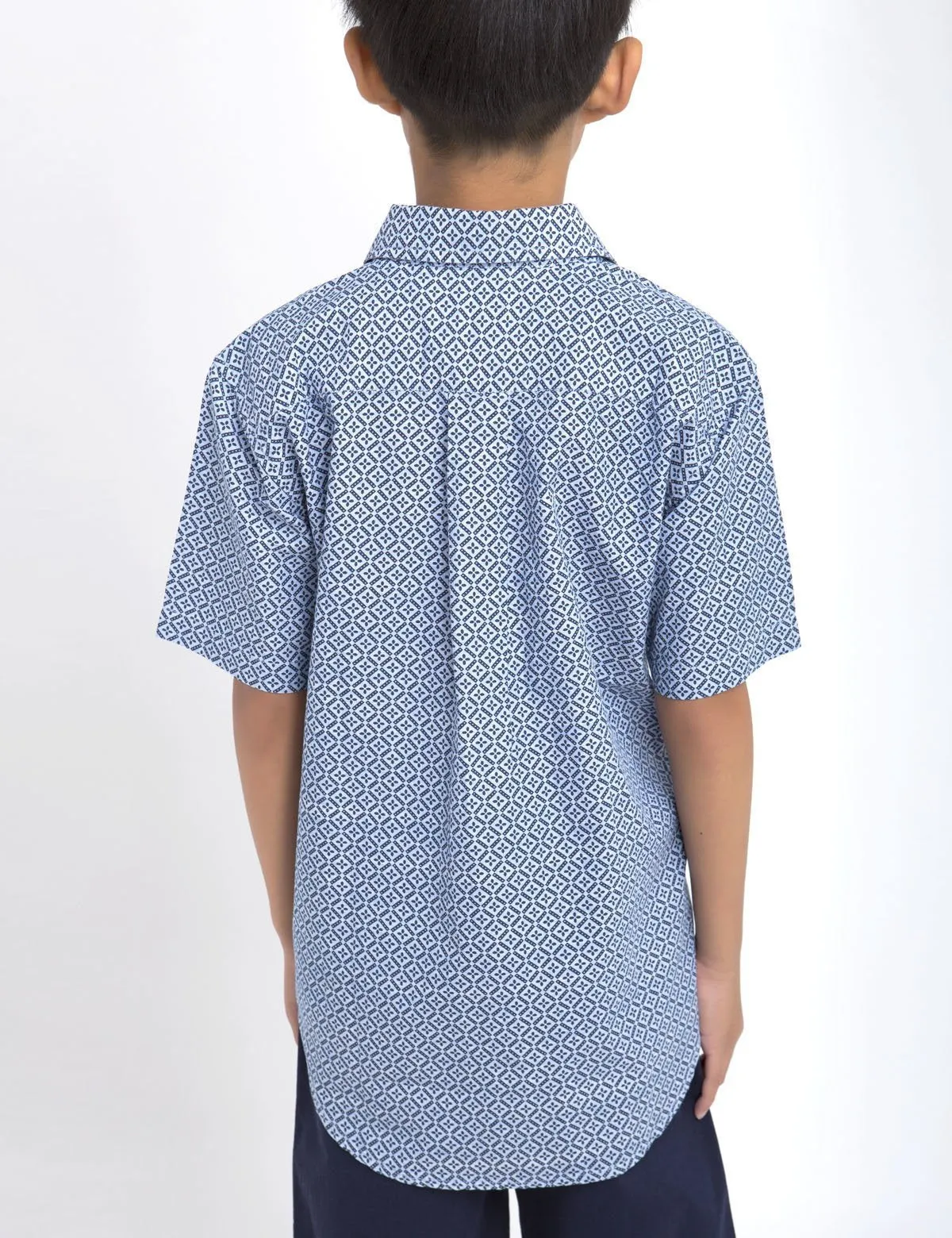 BOYS GEOMETRIC PRINTED SHIRT