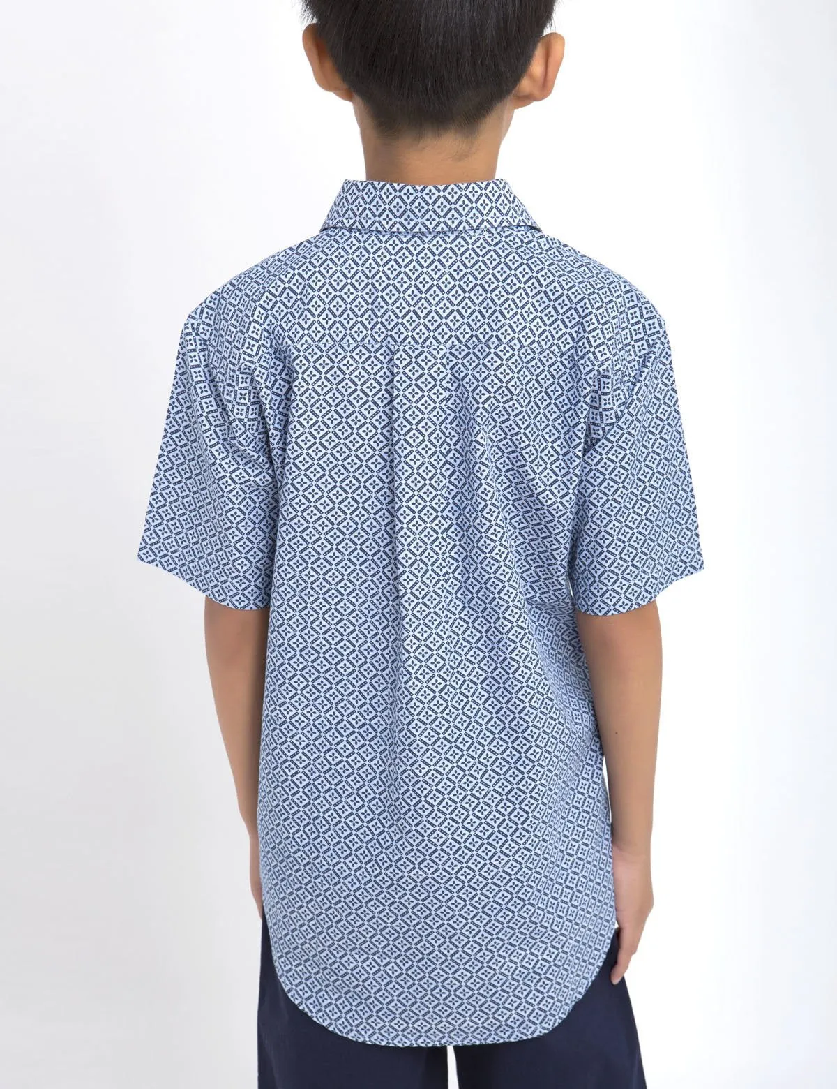 BOYS GEOMETRIC PRINTED SHIRT