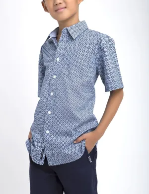 BOYS GEOMETRIC PRINTED SHIRT