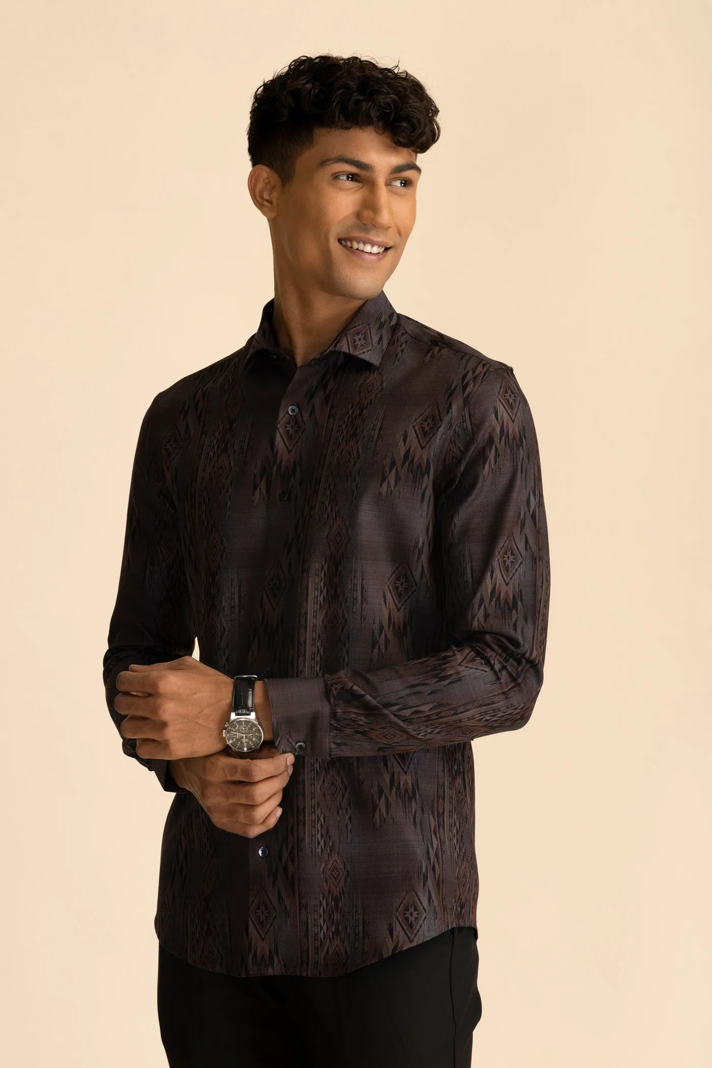 Brown Aztec Shirt EOSS