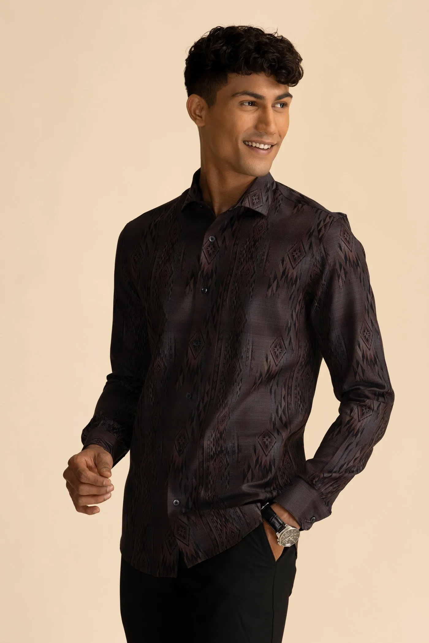 Brown Aztec Shirt EOSS