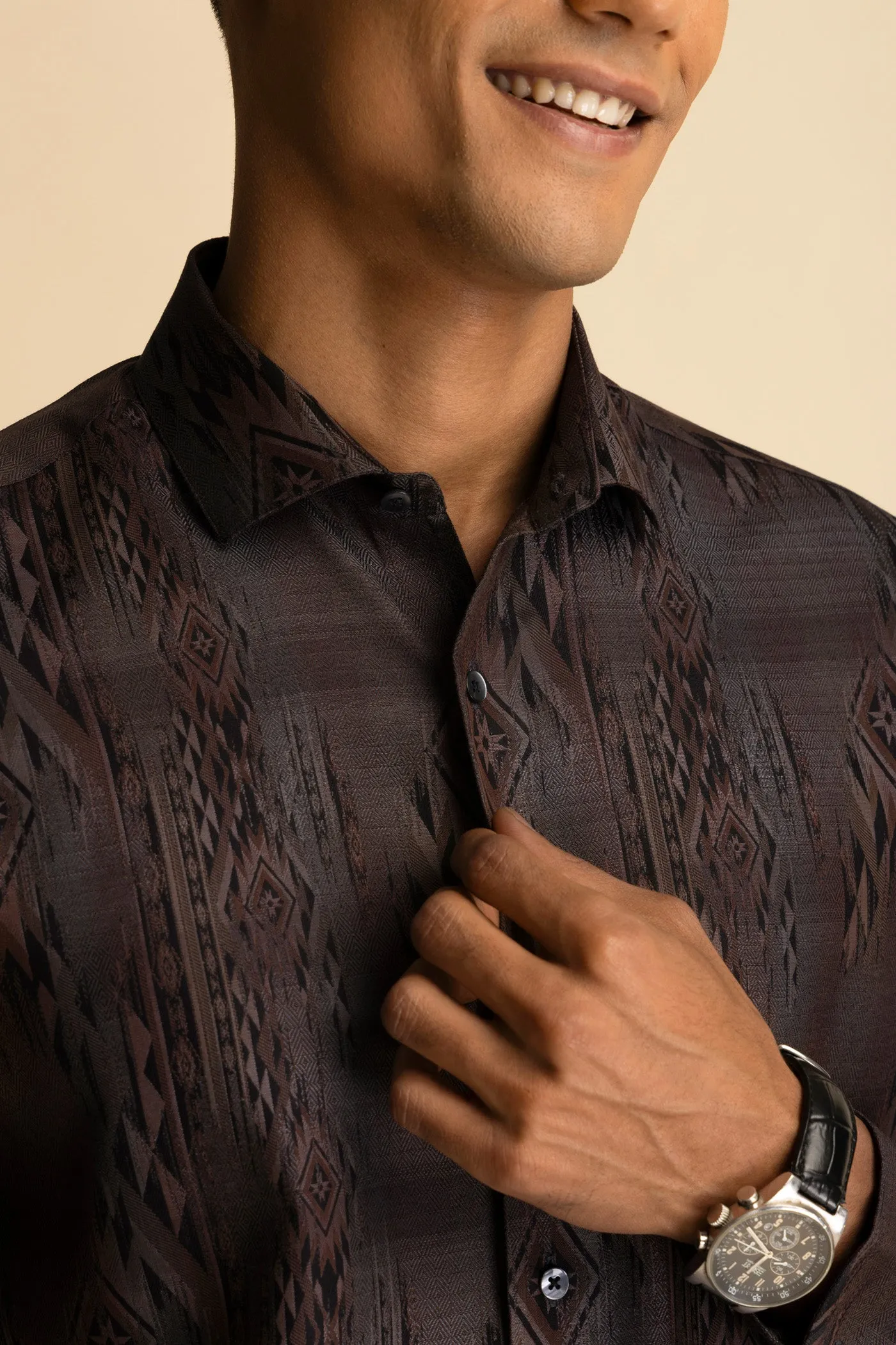 Brown Aztec Shirt EOSS