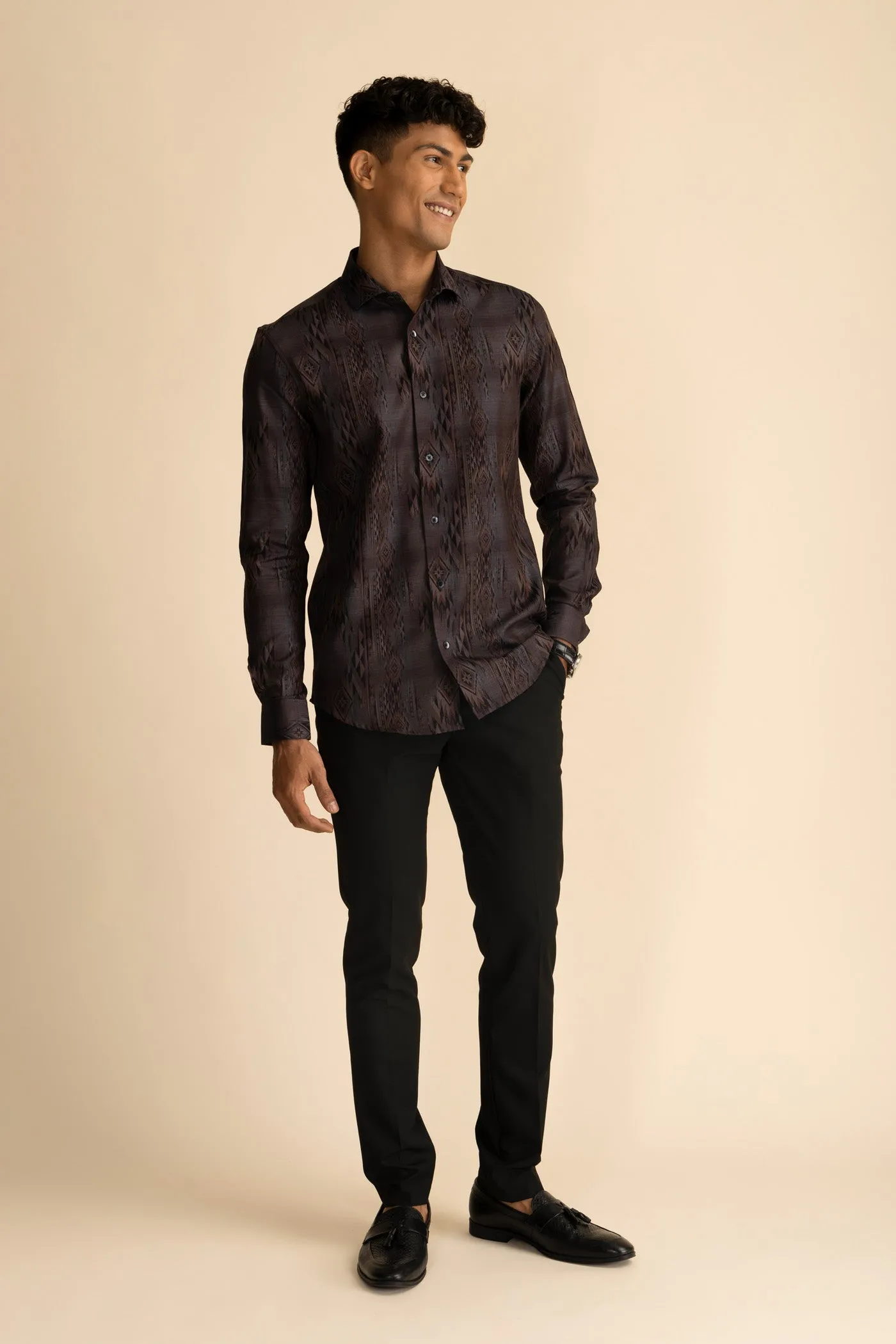 Brown Aztec Shirt EOSS
