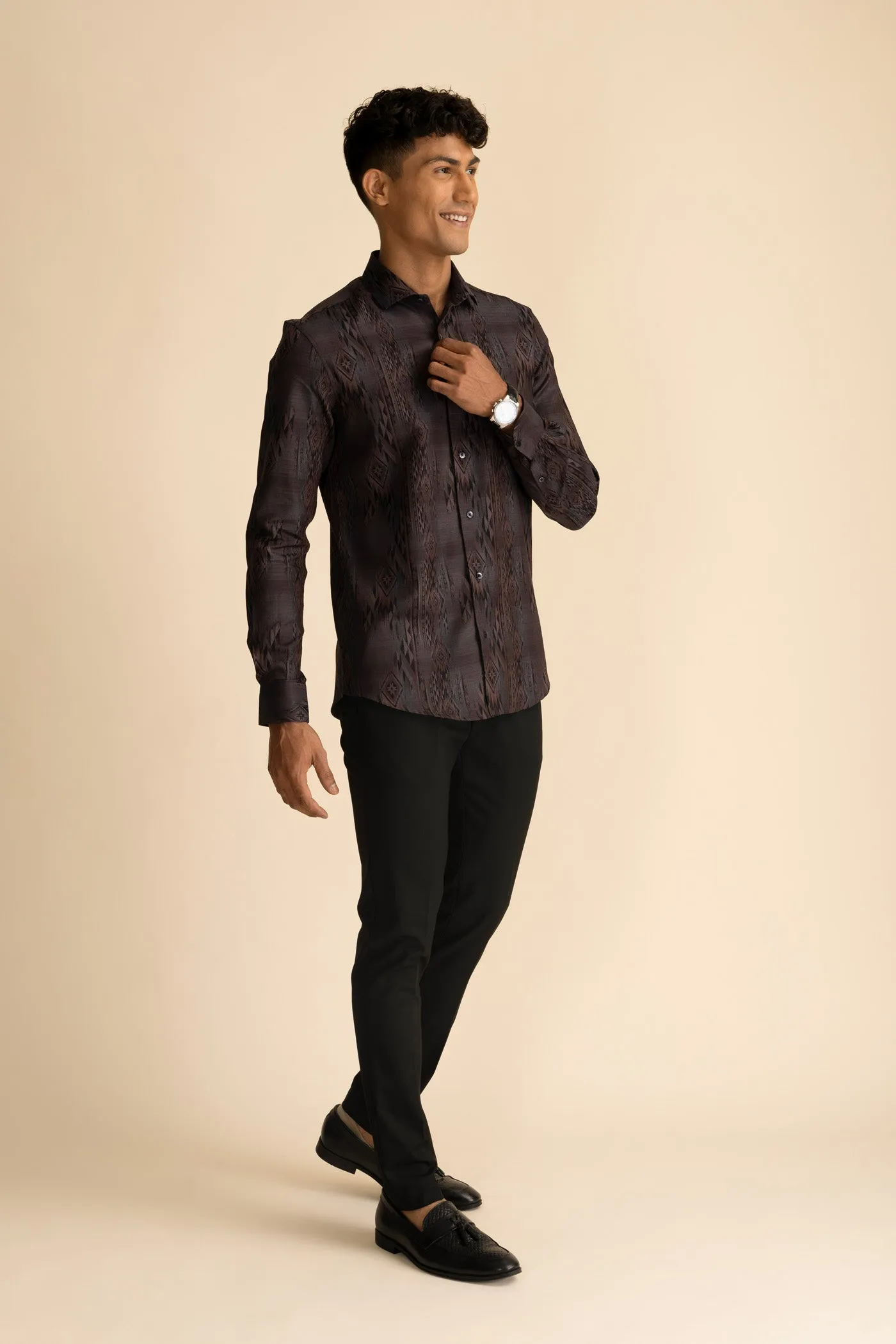 Brown Aztec Shirt EOSS