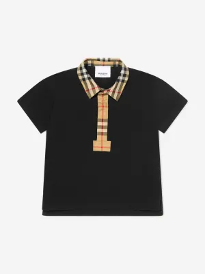Burberry Baby Boys Mini Johane Polo Shirt In Black