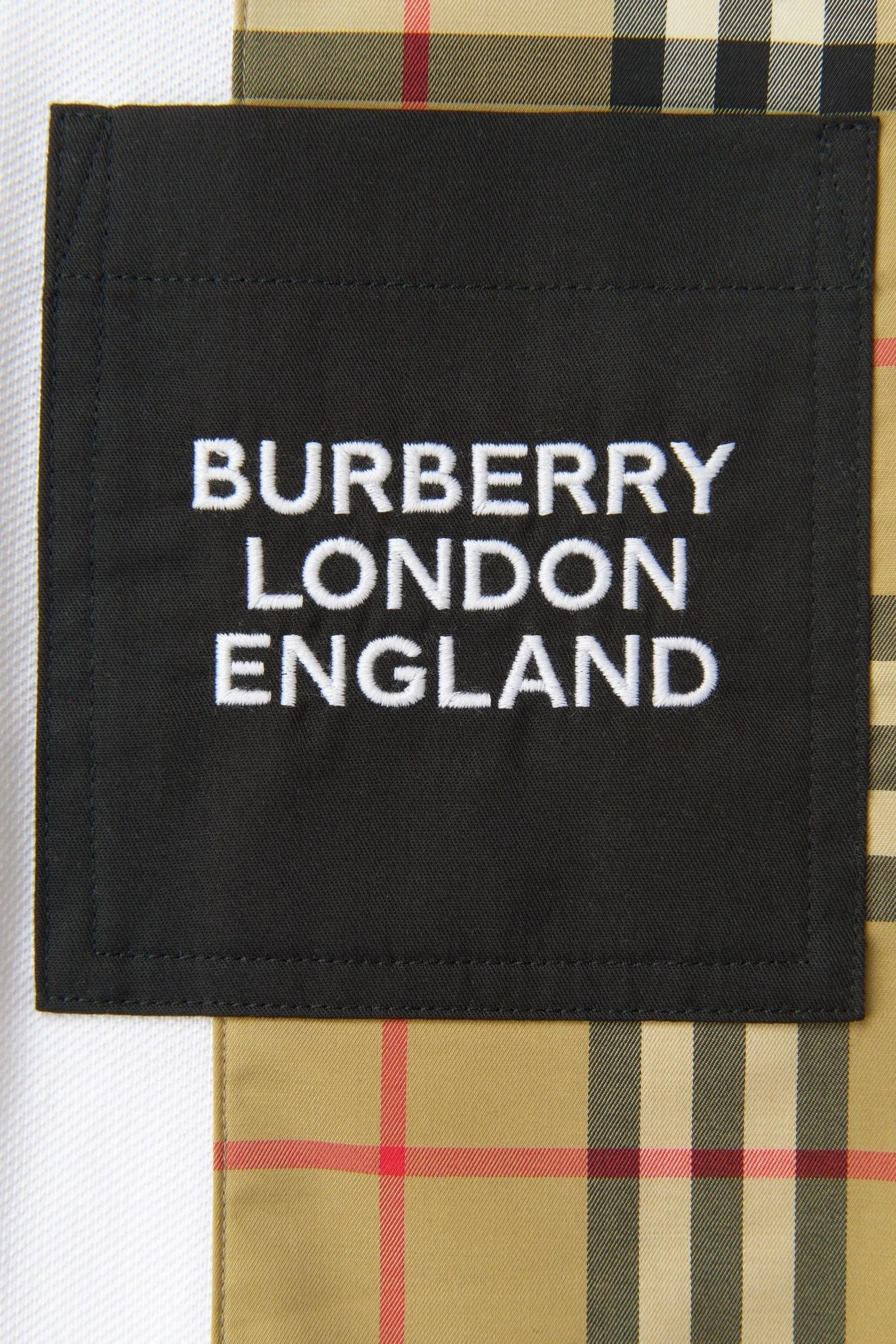 Burberry Boys Cotton Check Strip Polo Shirt