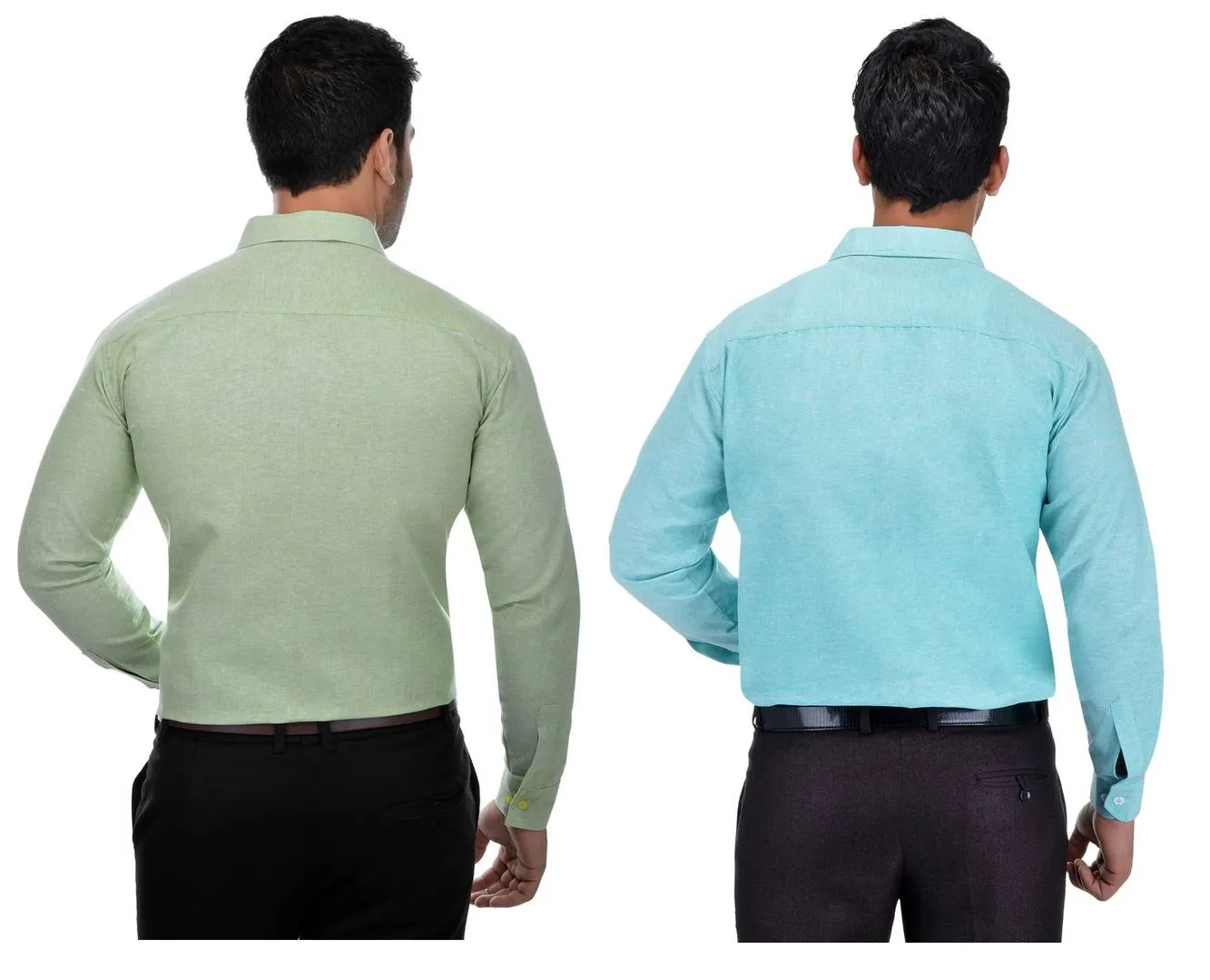 Buy 1 Get 1 Free Multicoloured Khadi Solid Long Sleeve Formal Shirt