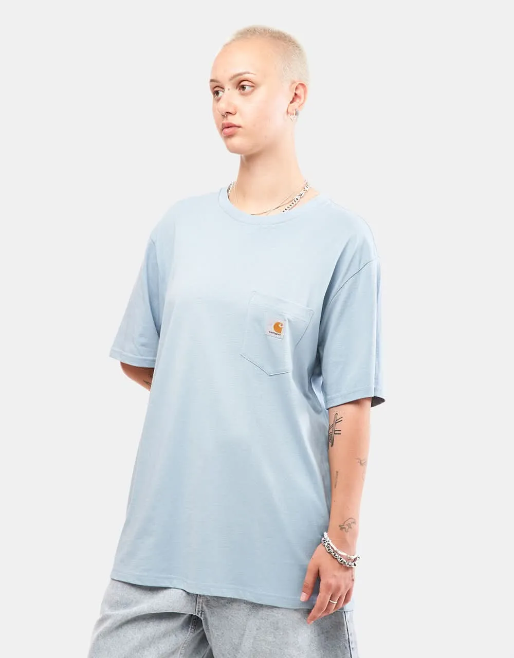 Carhartt WIP S/S Pocket T-Shirt - Misty Sky