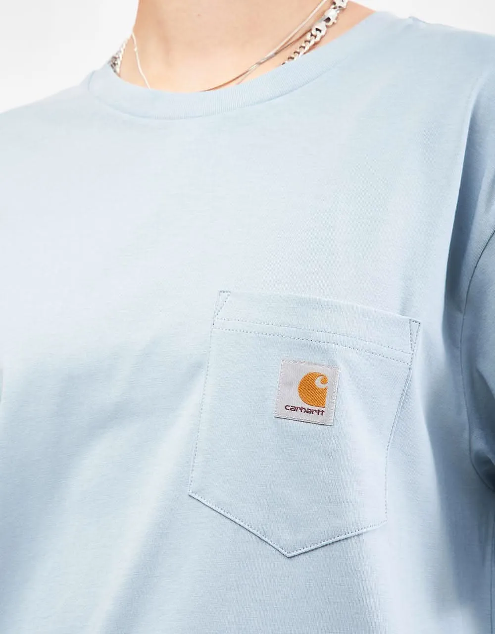 Carhartt WIP S/S Pocket T-Shirt - Misty Sky