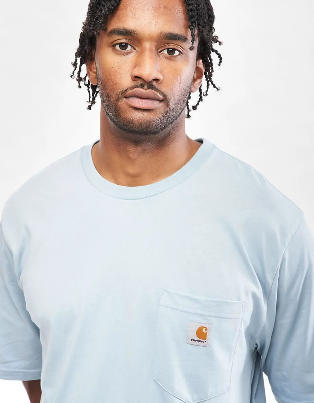 Carhartt WIP S/S Pocket T-Shirt - Misty Sky
