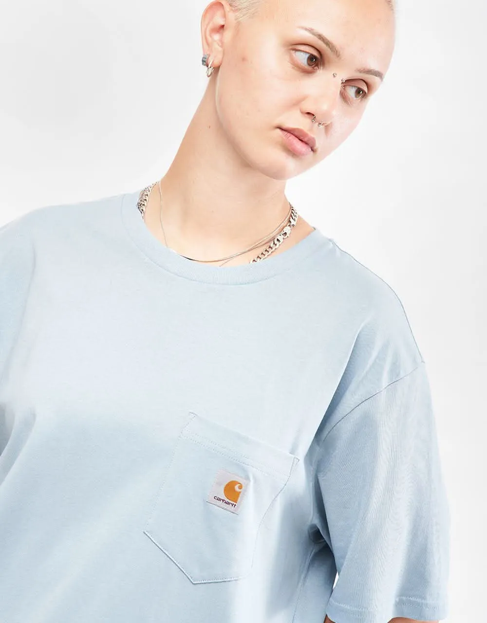 Carhartt WIP S/S Pocket T-Shirt - Misty Sky