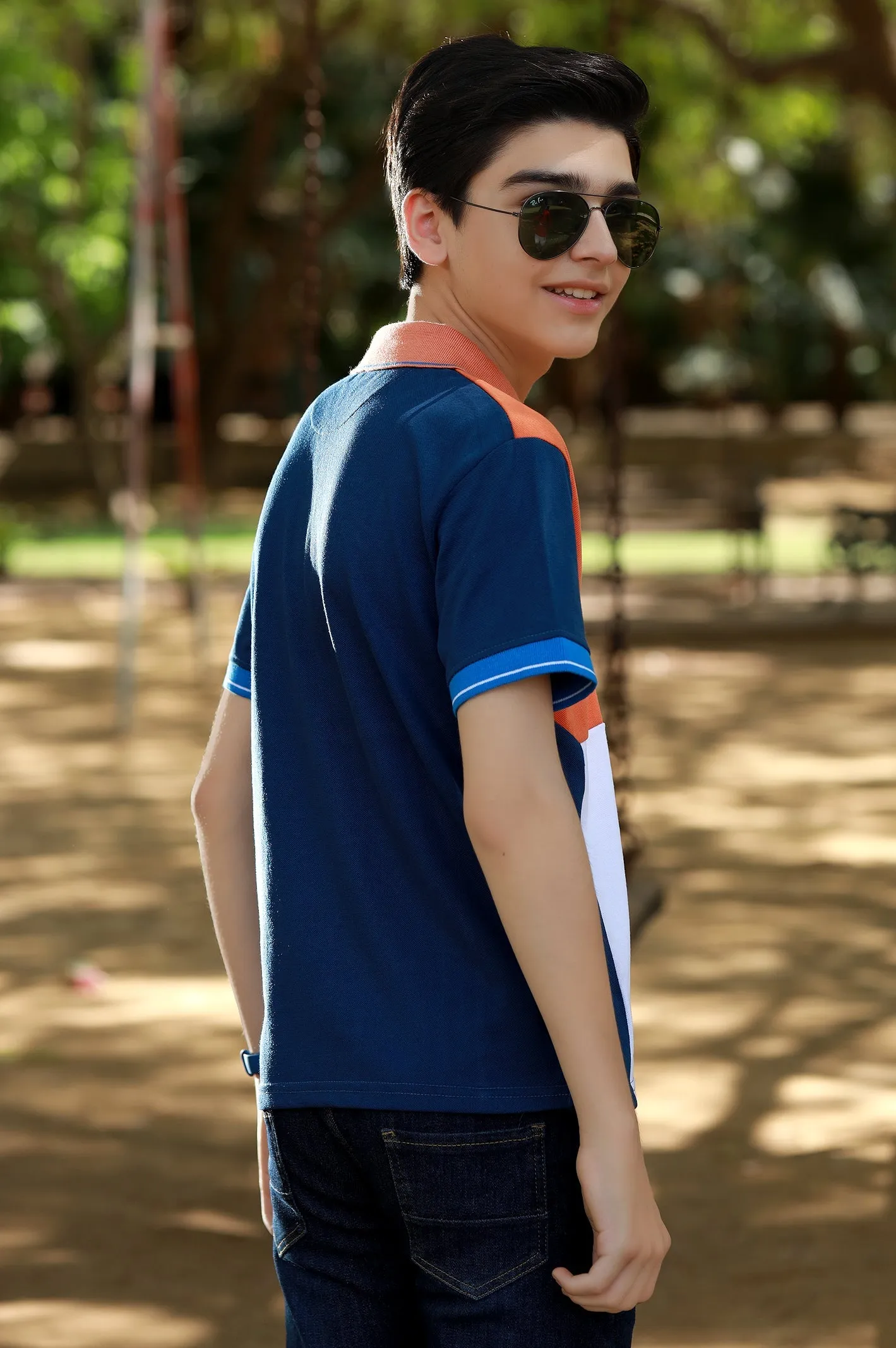 Color Block Polo