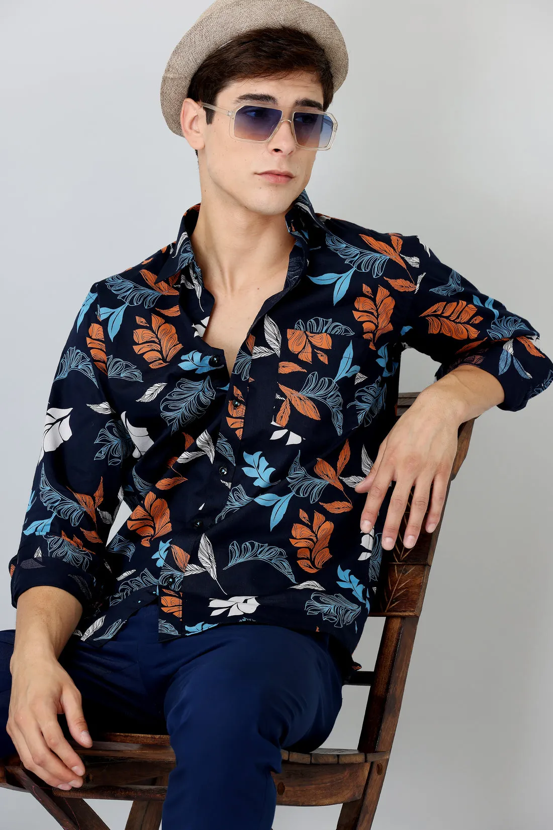 Combo of 2 Check Shirt & Floral Print Shirt
