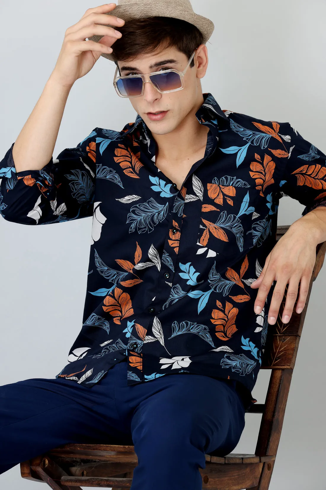Combo of 2 Check Shirt & Floral Print Shirt