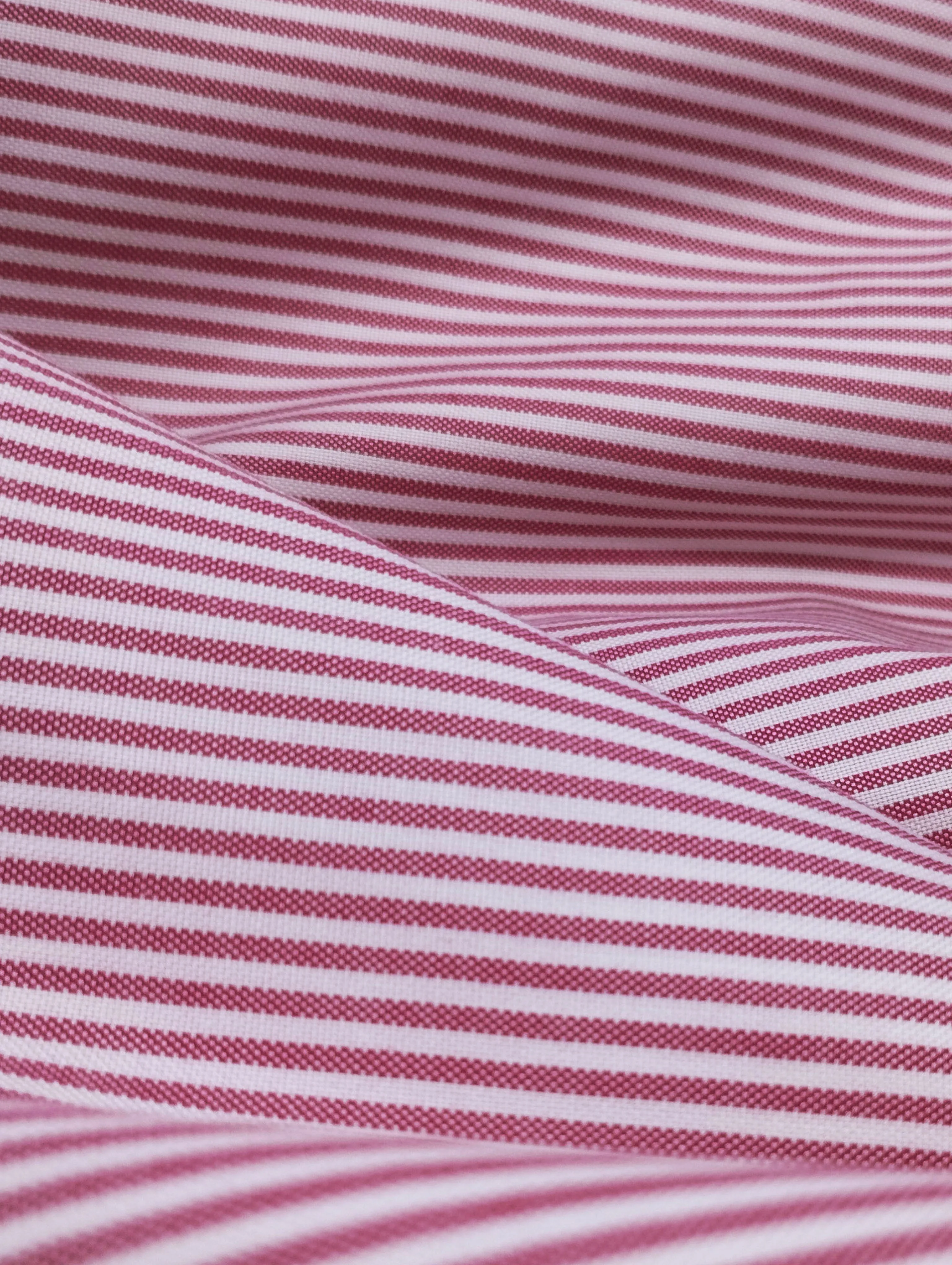 CORAL POPLIN STRIPES SHIRT