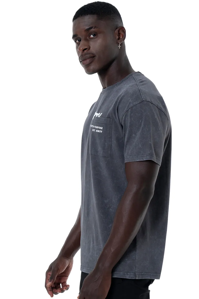 Dirty Dye T-Shirt _ 147307 _ Charcoal