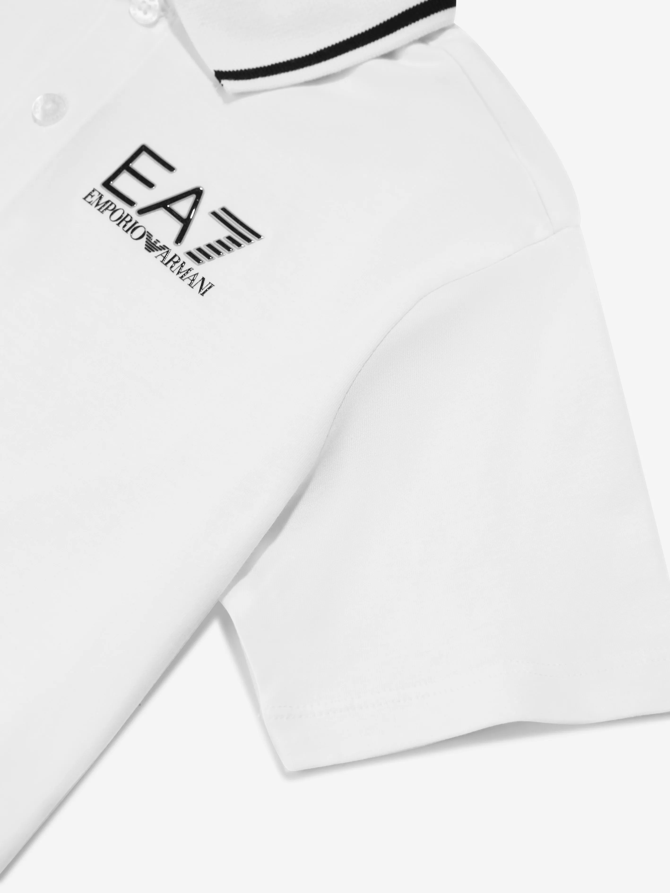 EA7 Emporio Armani Boys Logo Polo Shirt in White