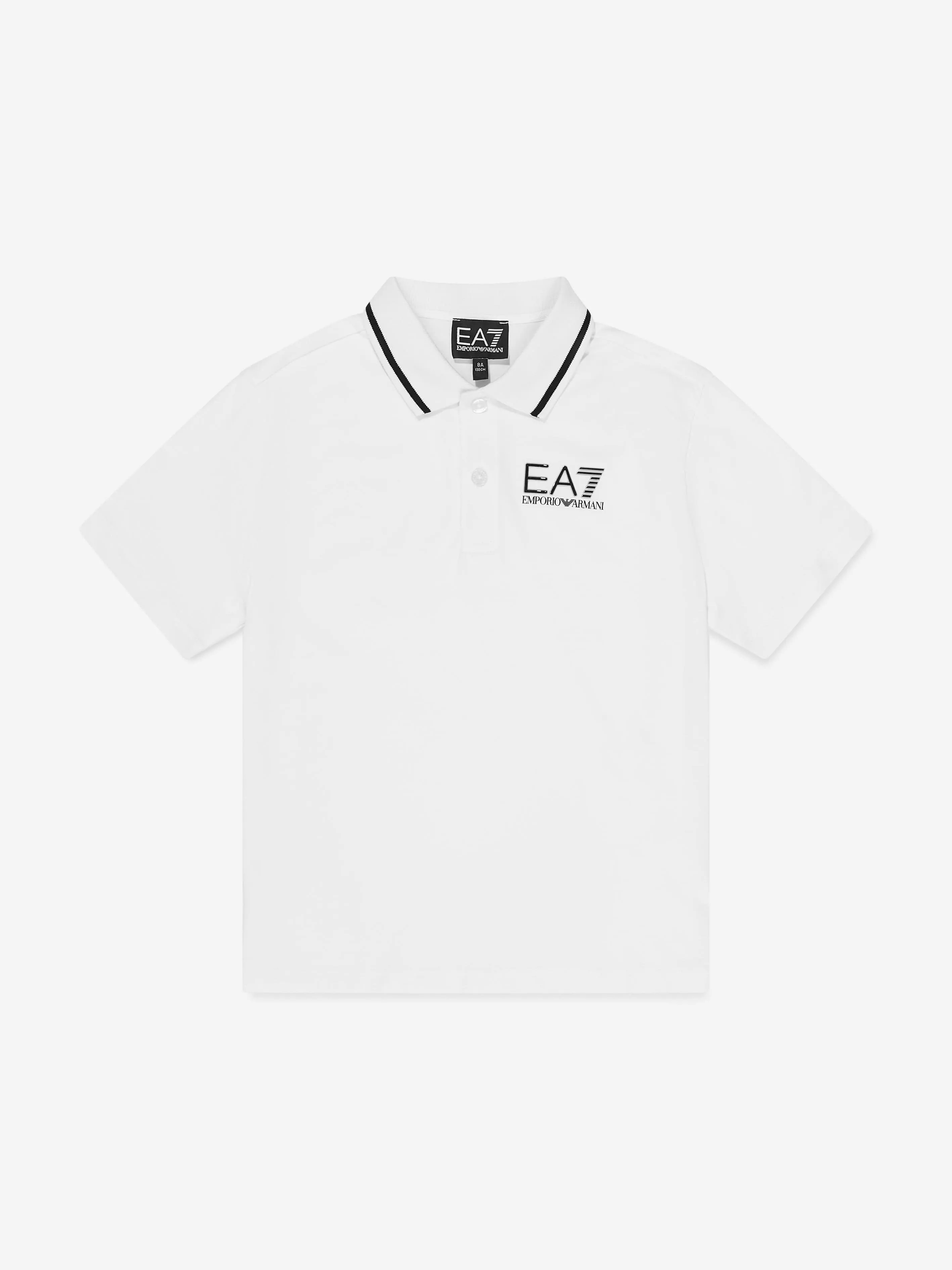 EA7 Emporio Armani Boys Logo Polo Shirt in White