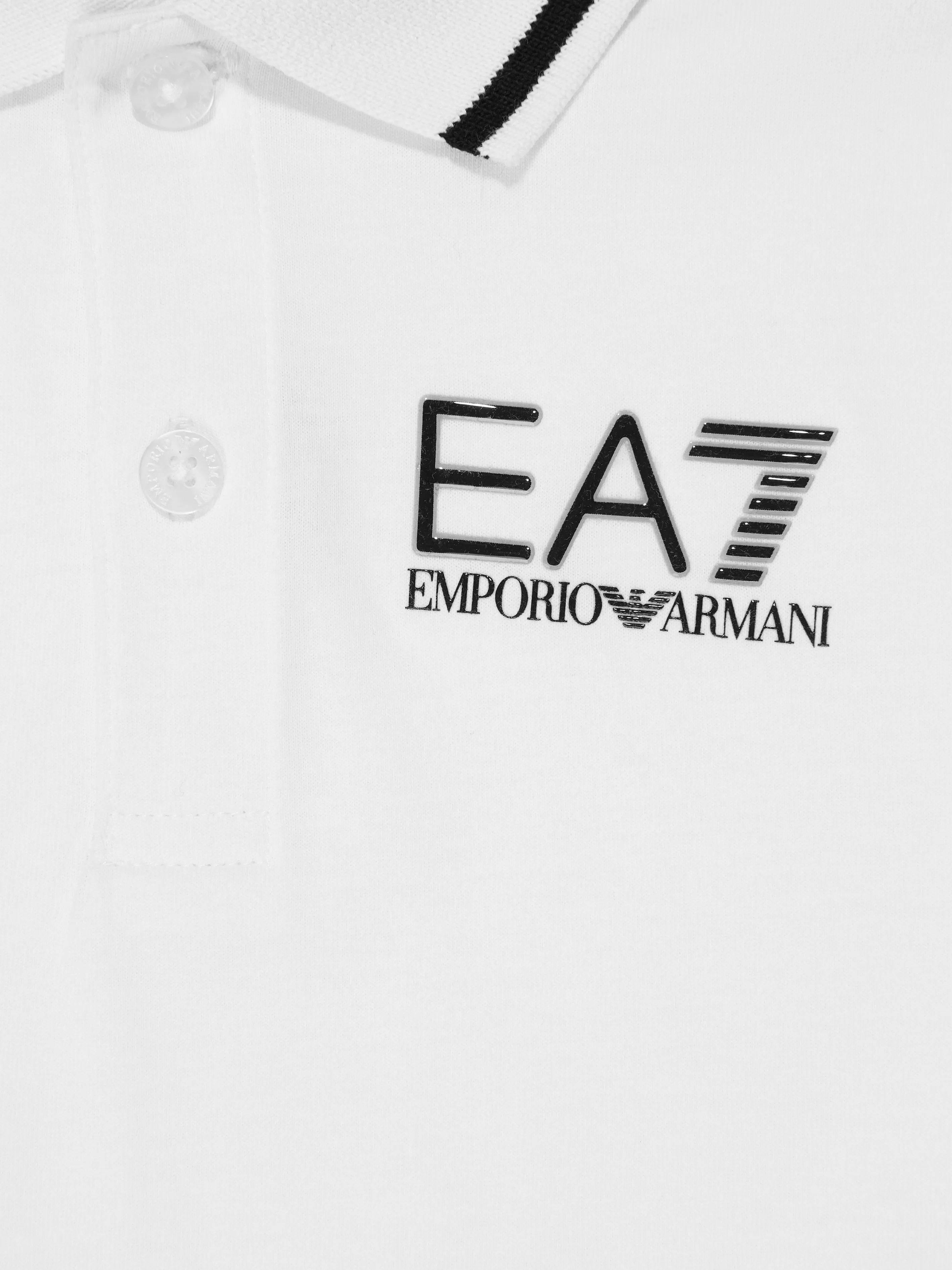 EA7 Emporio Armani Boys Logo Polo Shirt in White