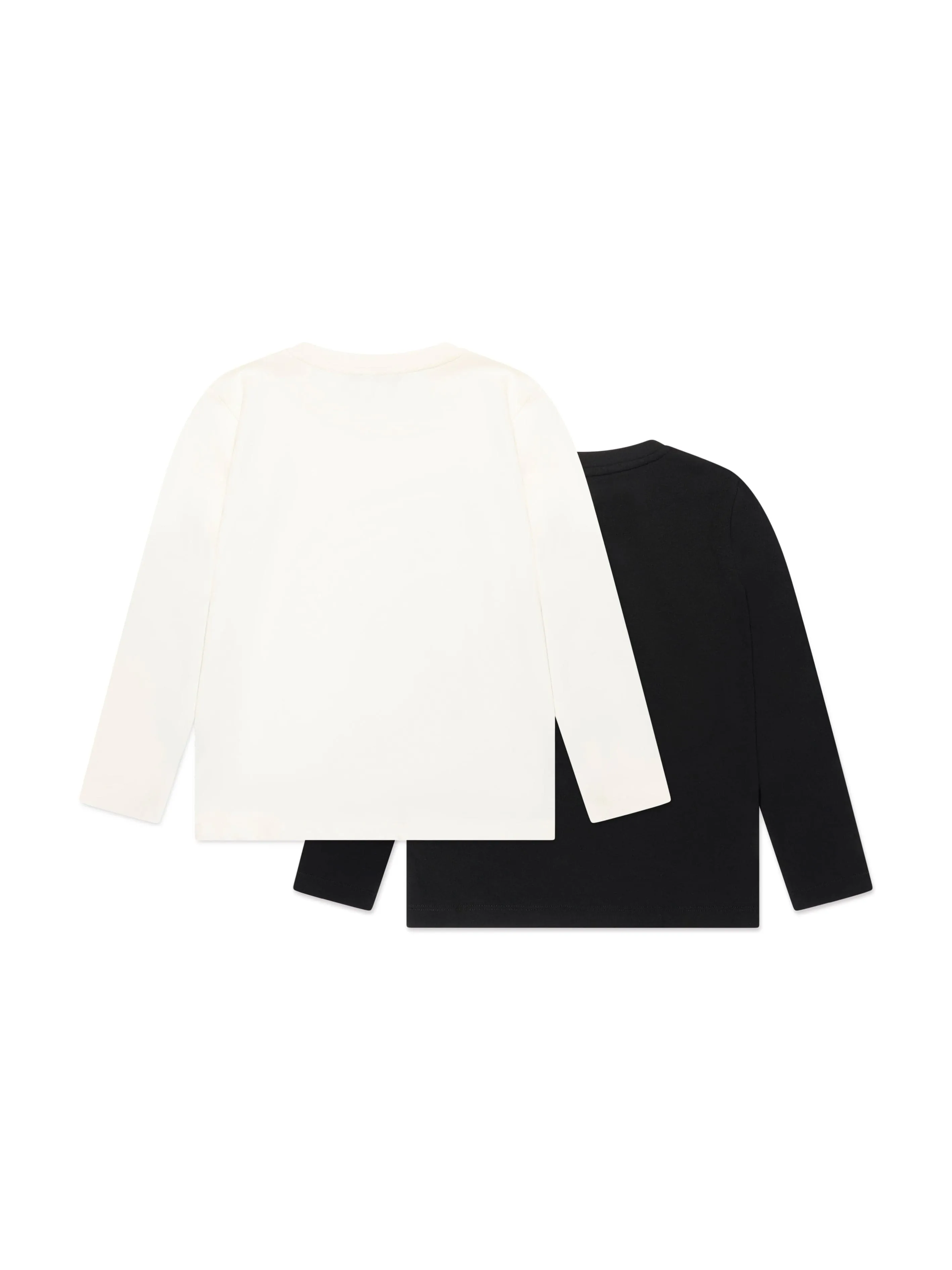 Emporio Armani Boys Long Sleeve T-Shirts Set in Ivory