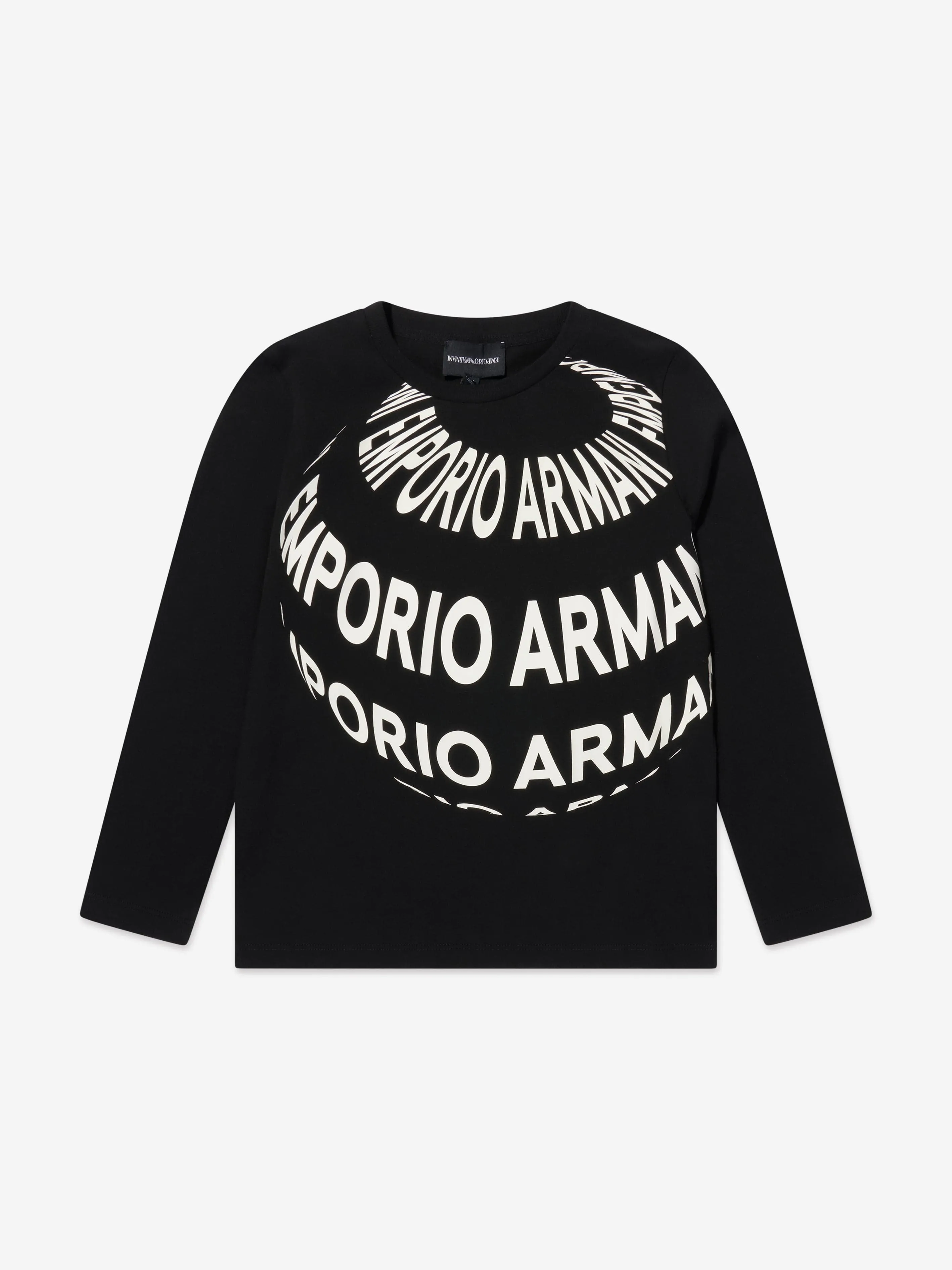 Emporio Armani Boys Long Sleeve T-Shirts Set in Ivory