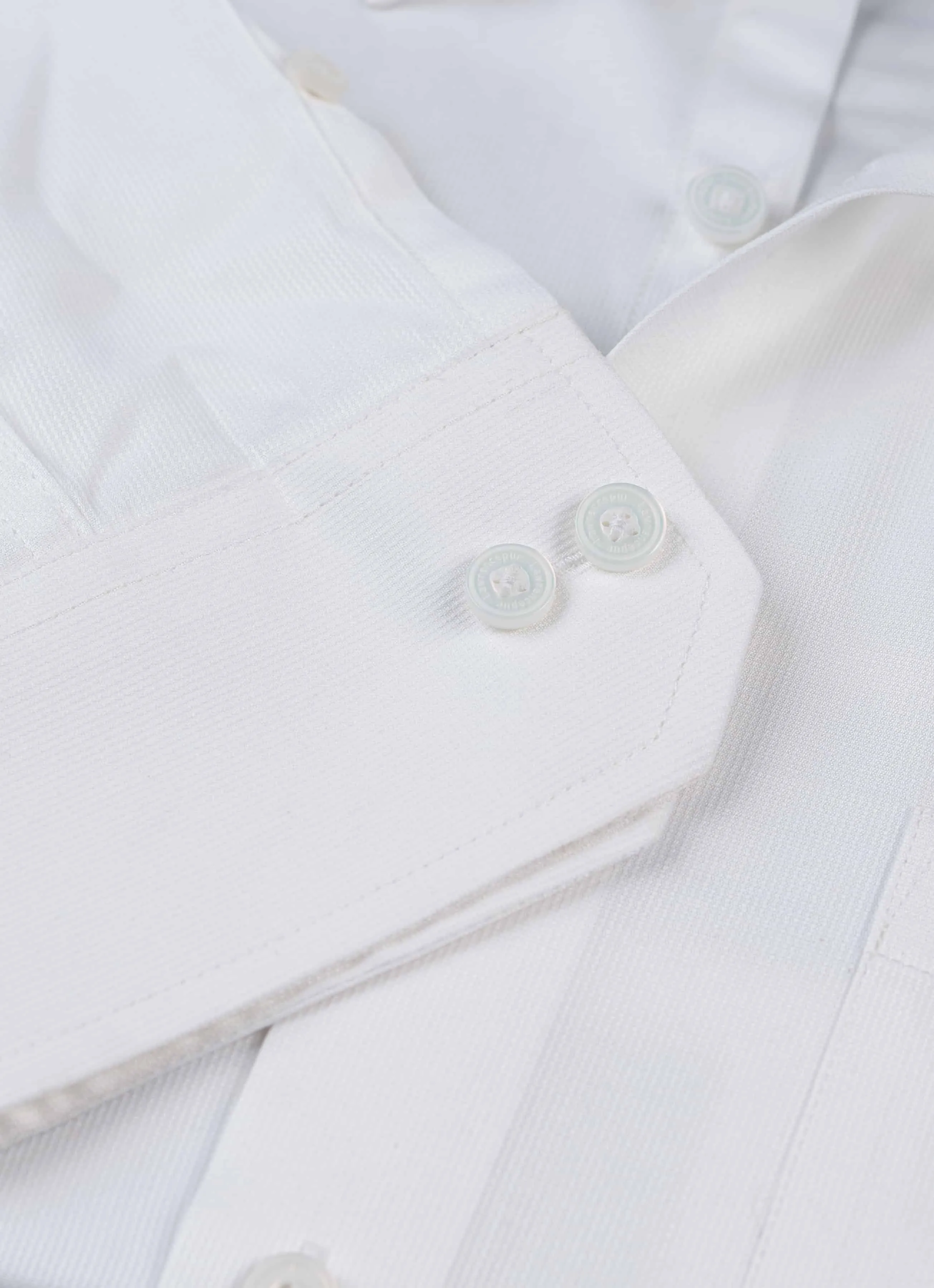 Formal Shirt - Supernova White Self Striped