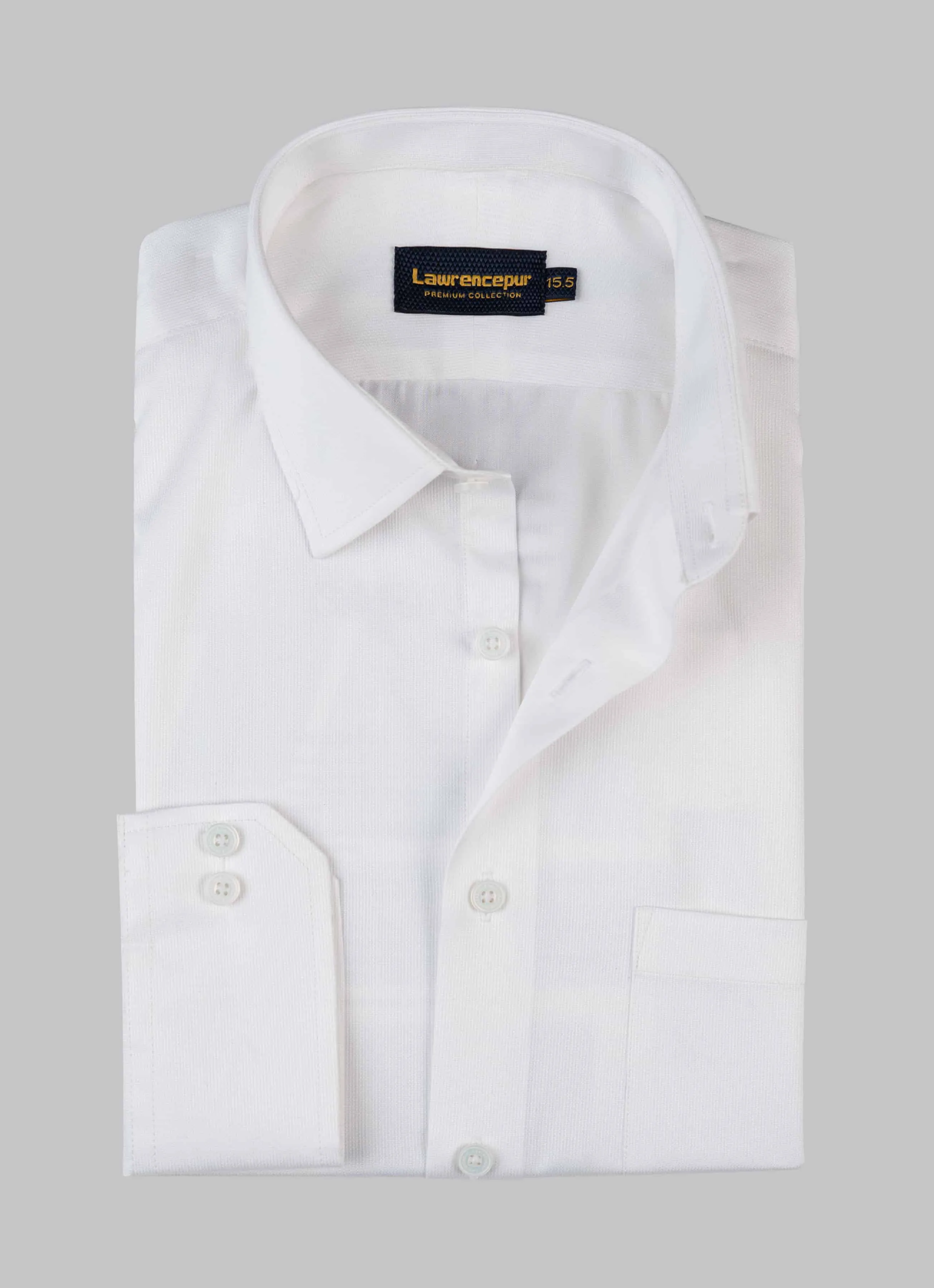 Formal Shirt - Supernova White Self Striped