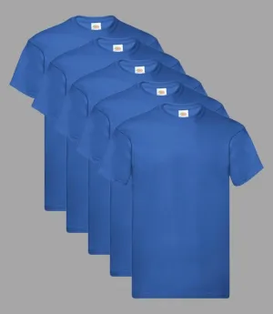 Fruit of the Loom Kid's T-Shirt, Royal, 1-2 to 14-15 Years, (Pack of 5)
