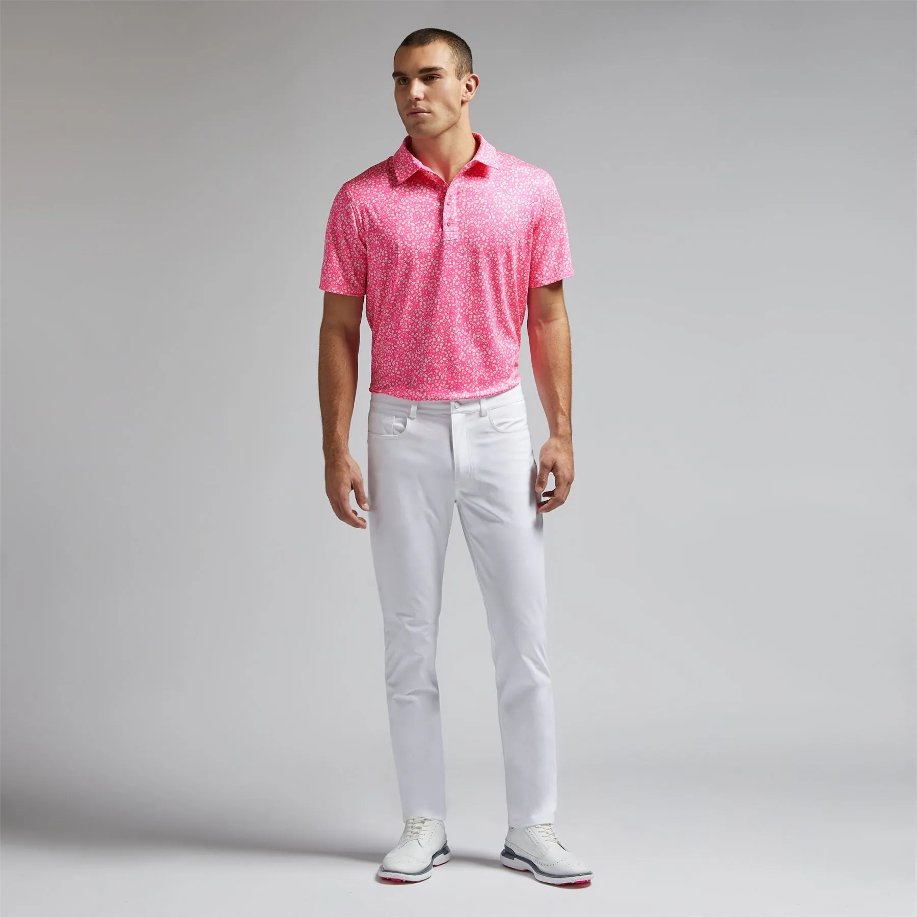 Garden Tech Jersey Polo Knockout Pink - AW24