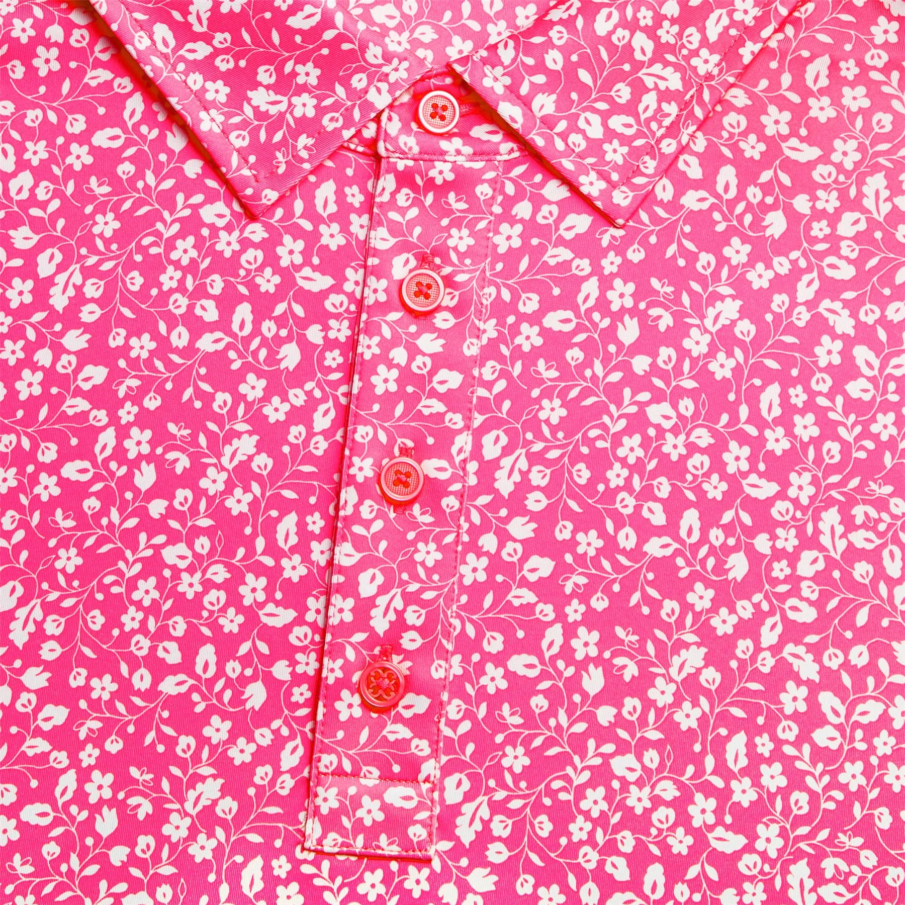 Garden Tech Jersey Polo Knockout Pink - AW24