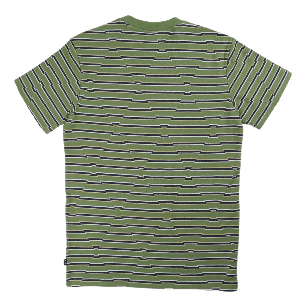 Glenn Stripe S/s Knit Top Cactus