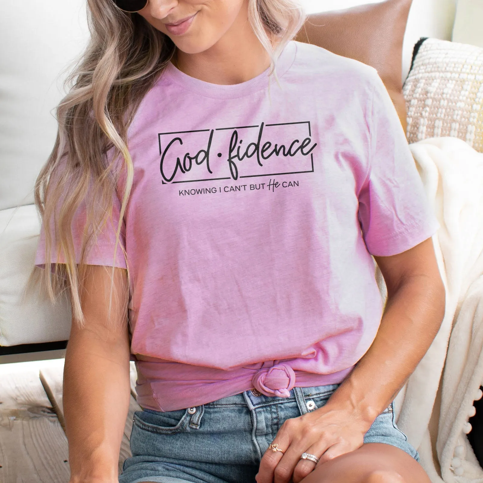 Godfidence Tee Shirts For Women - Christian Shirts for Women - Religious Tee Shirts