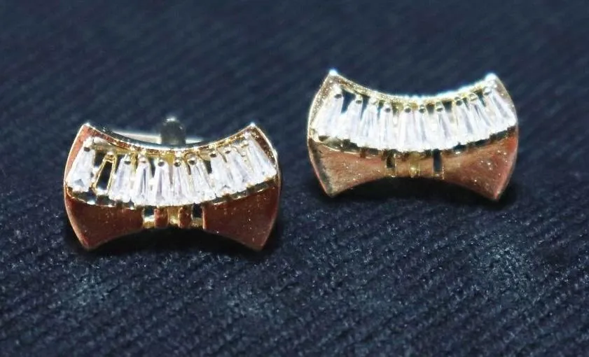 Golden Crystals Batman Designer Metallic Cufflinks