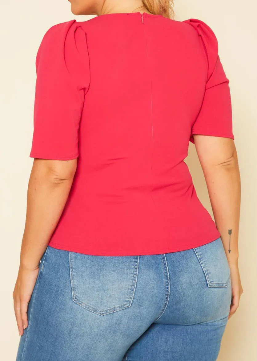 Hi Curvy Plus Size Women Solid Fitted Shirts