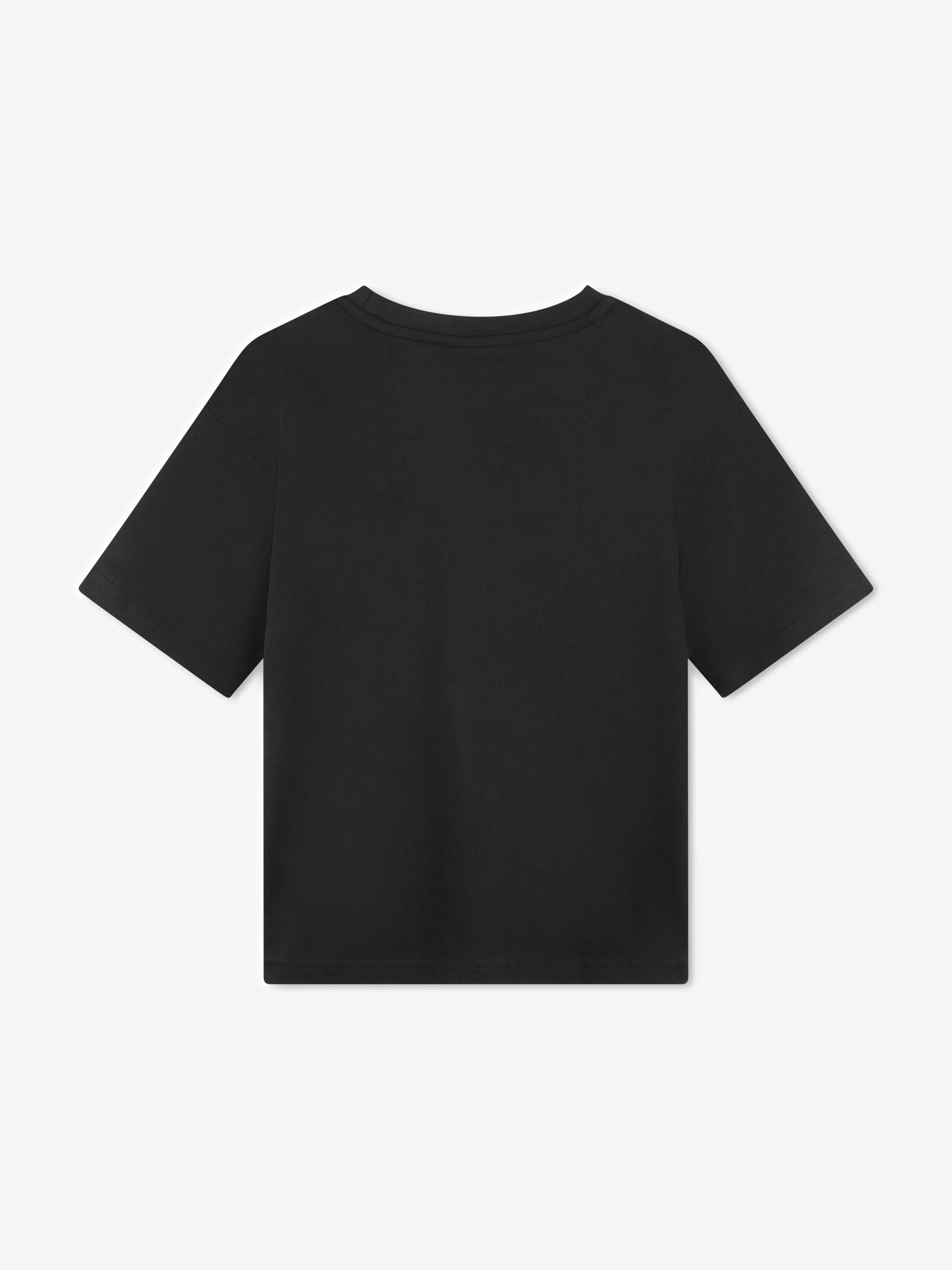 Hugo Boys Stacked Logo T-Shirt in Black