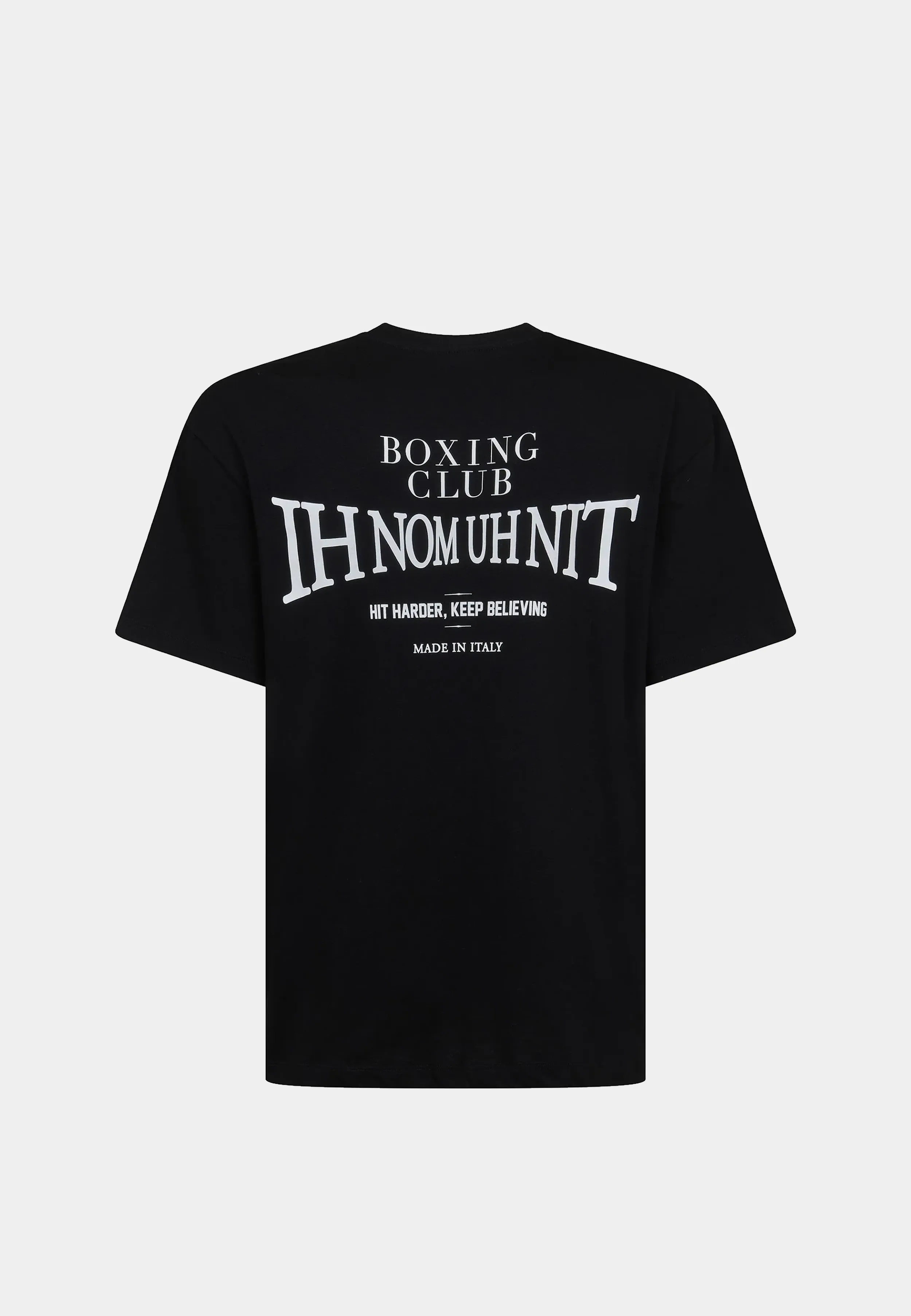Ih Nom Uh Nit T-Shirt With Boxeur Faded Printed On Front - Boxing Club On Back Black