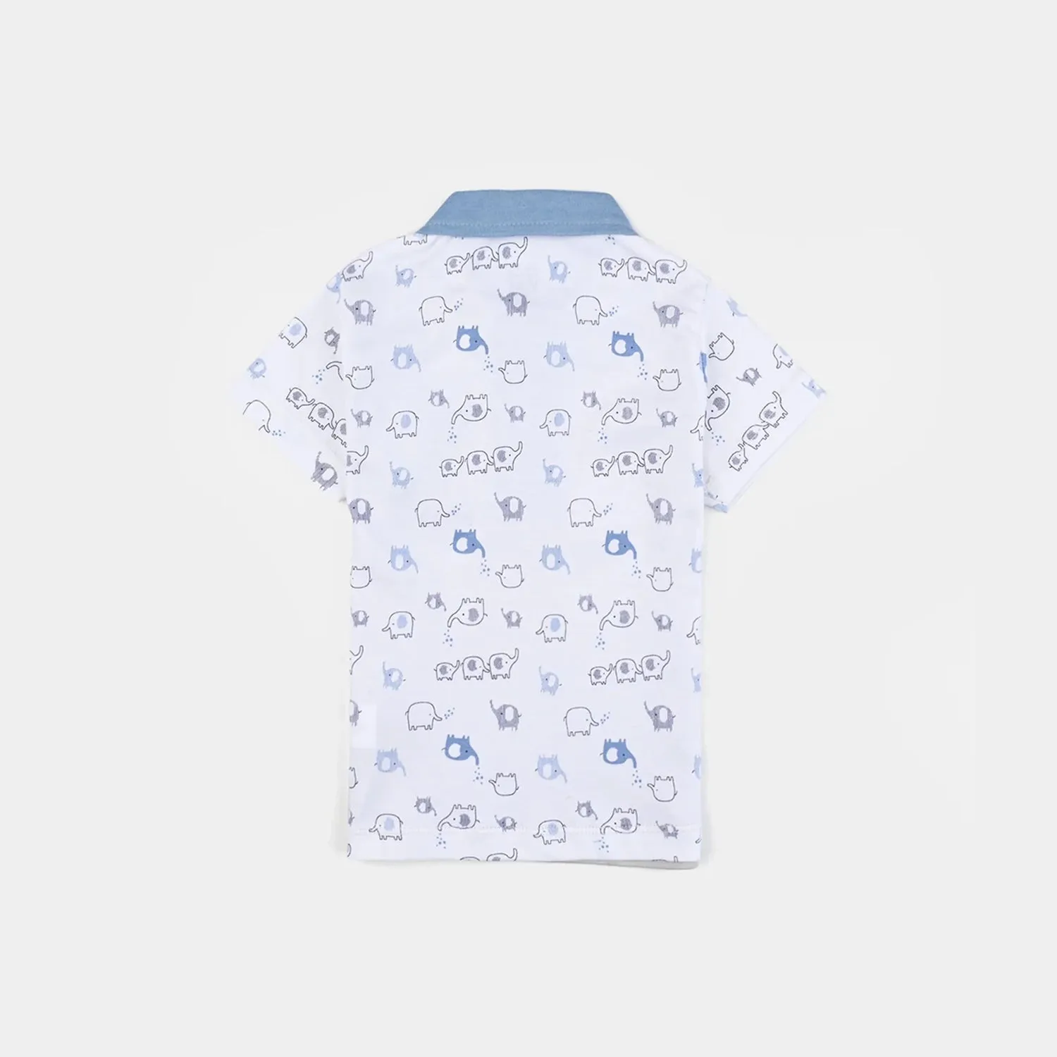Infant Boys Cotton Interlock Polo-GREY