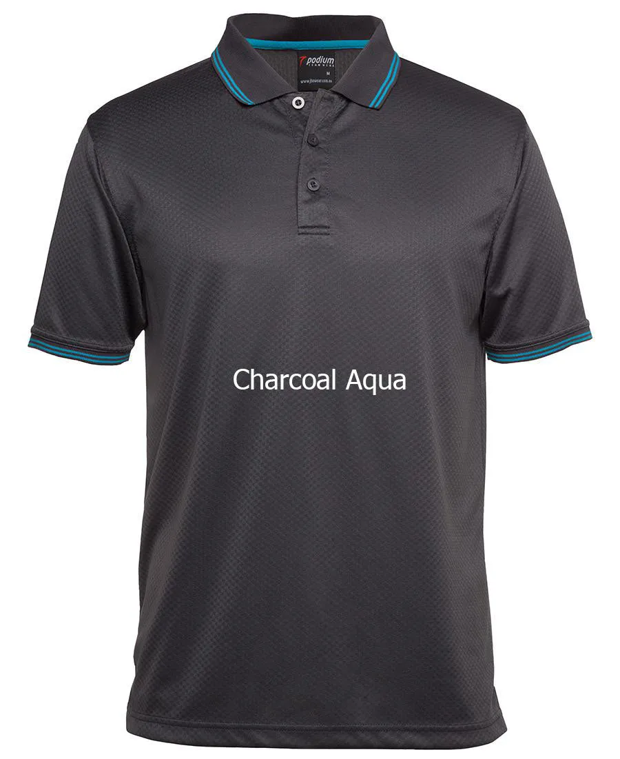 JB'S PODIUM JACQUARD CONTRAST POLO - 7JCP