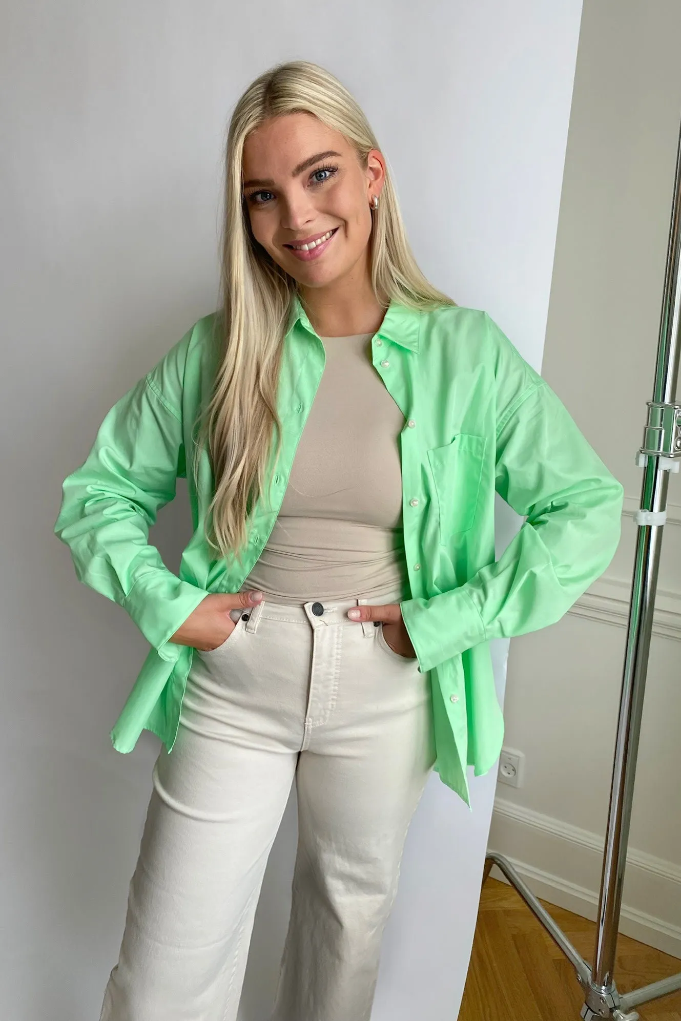 JXJamie Oversized Skjorte - Mint Grøn
