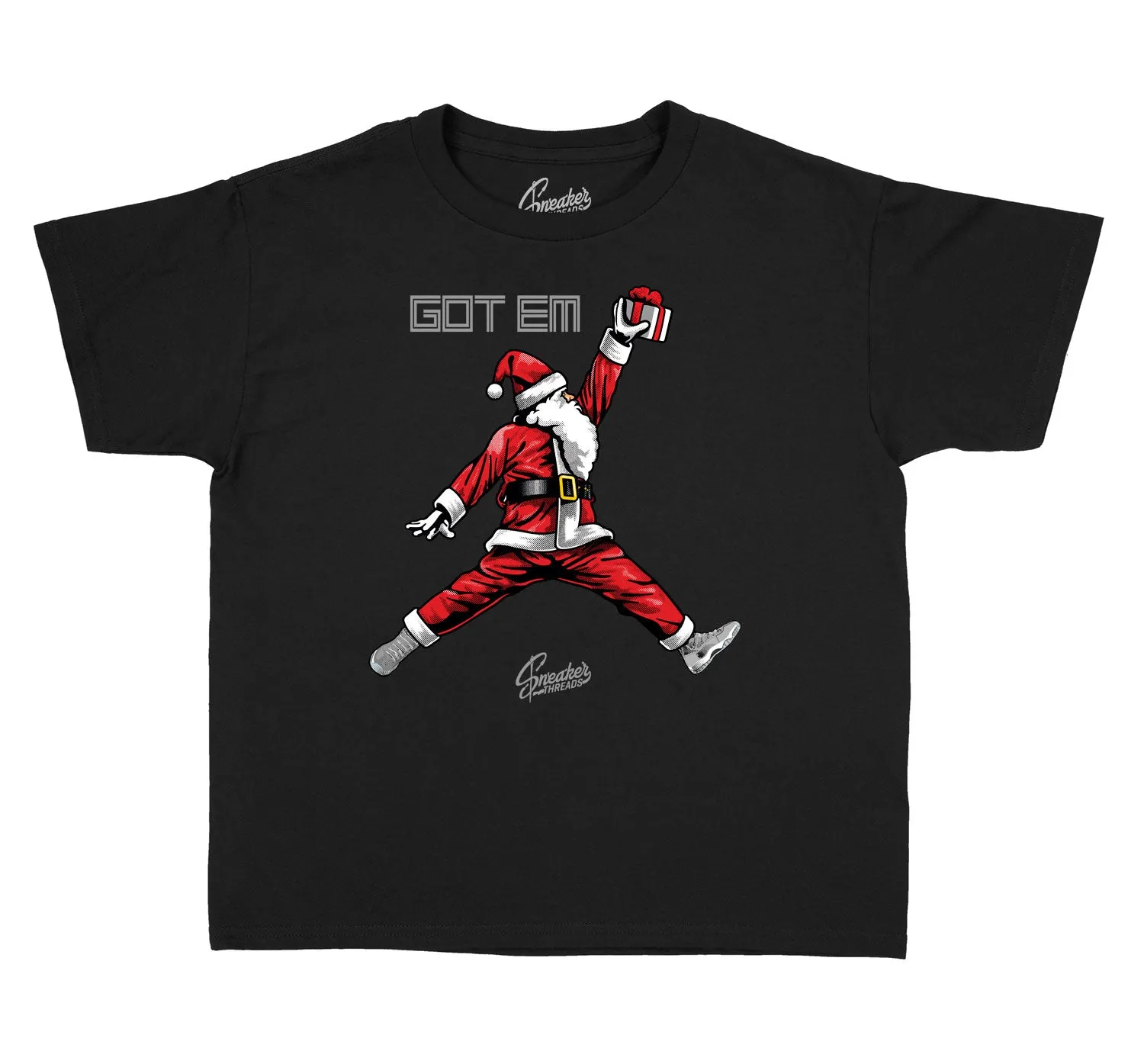 Kids - Cool Grey 11 Air Santa Shirt
