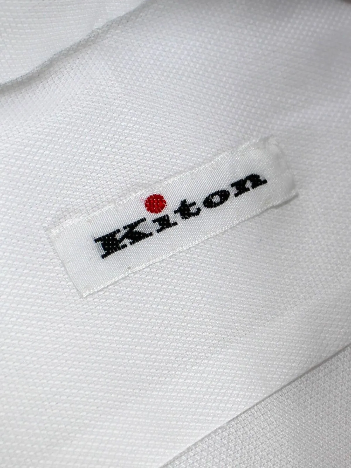 Kiton Shirt White Sartorial Dress Shirt 41 - 16 SALE