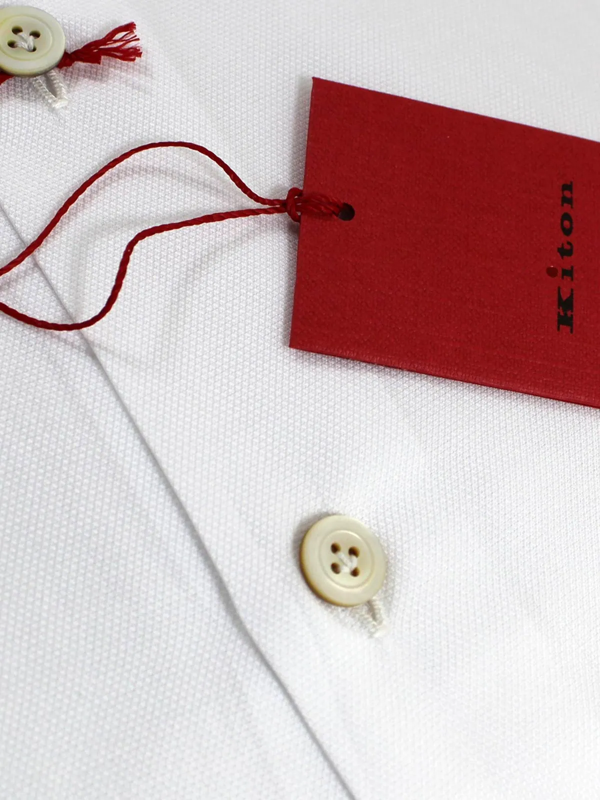Kiton Shirt White Sartorial Dress Shirt 41 - 16 SALE