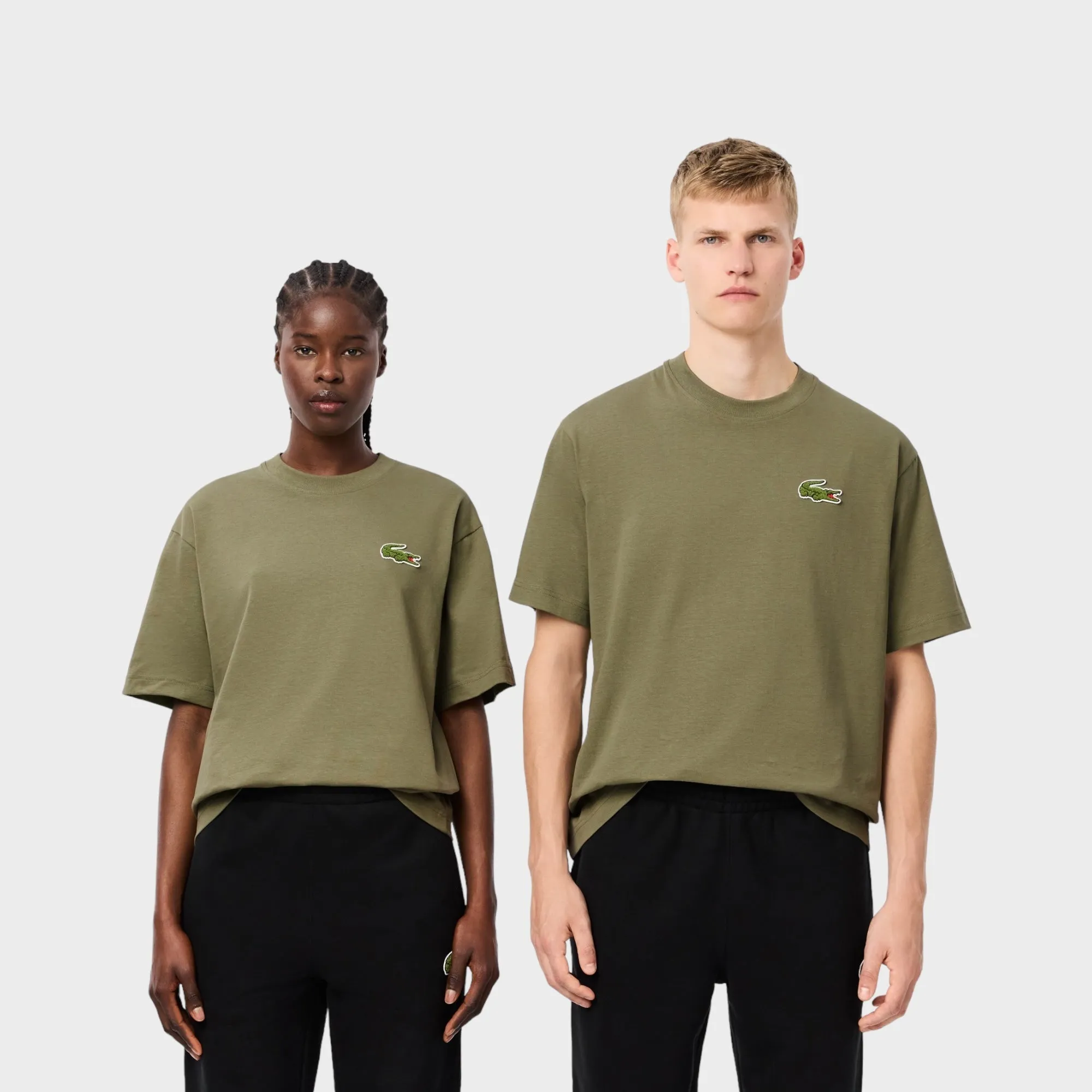 Lacoste Fit Heavy Cotton Badge T-shirt I Khaki